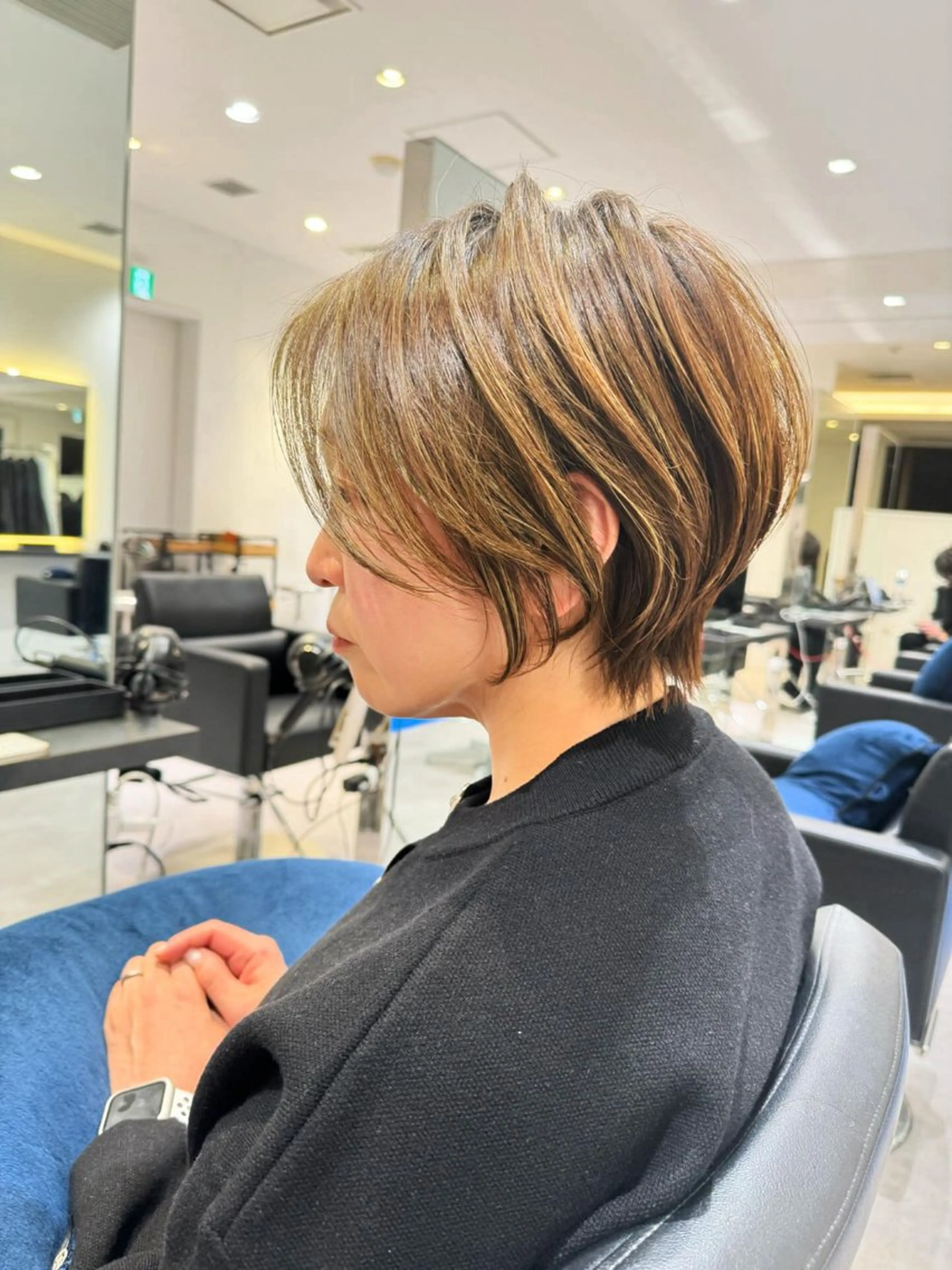 ショート カラー ショートヘア お悩み解決ひし形 ショート✂️　イガワのヘアスタイル