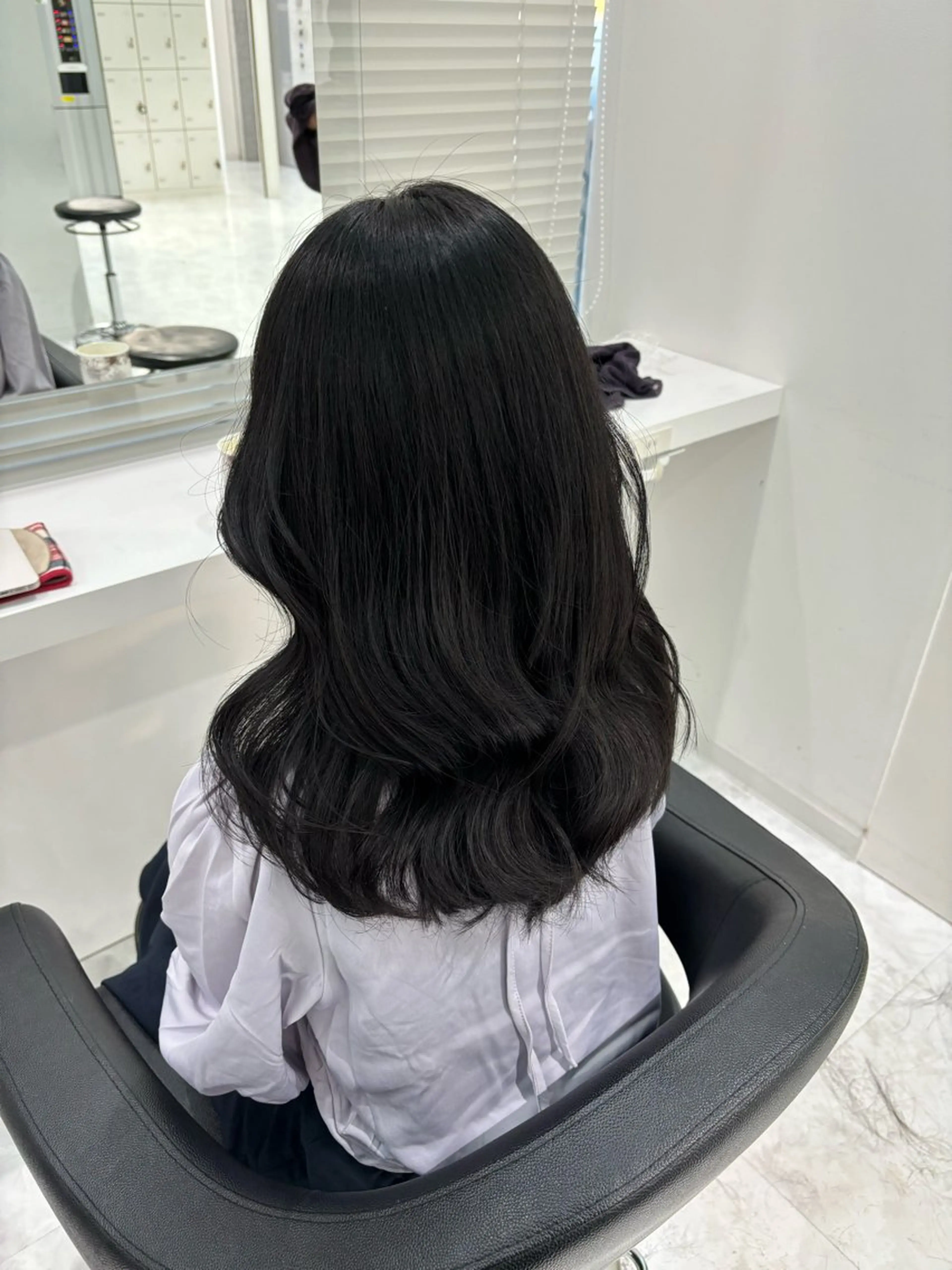 セミロング ヘアカラー トリートメント ヘアセット 都内1優しい🤍透明 感カラー🤍サツキのヘアスタイル