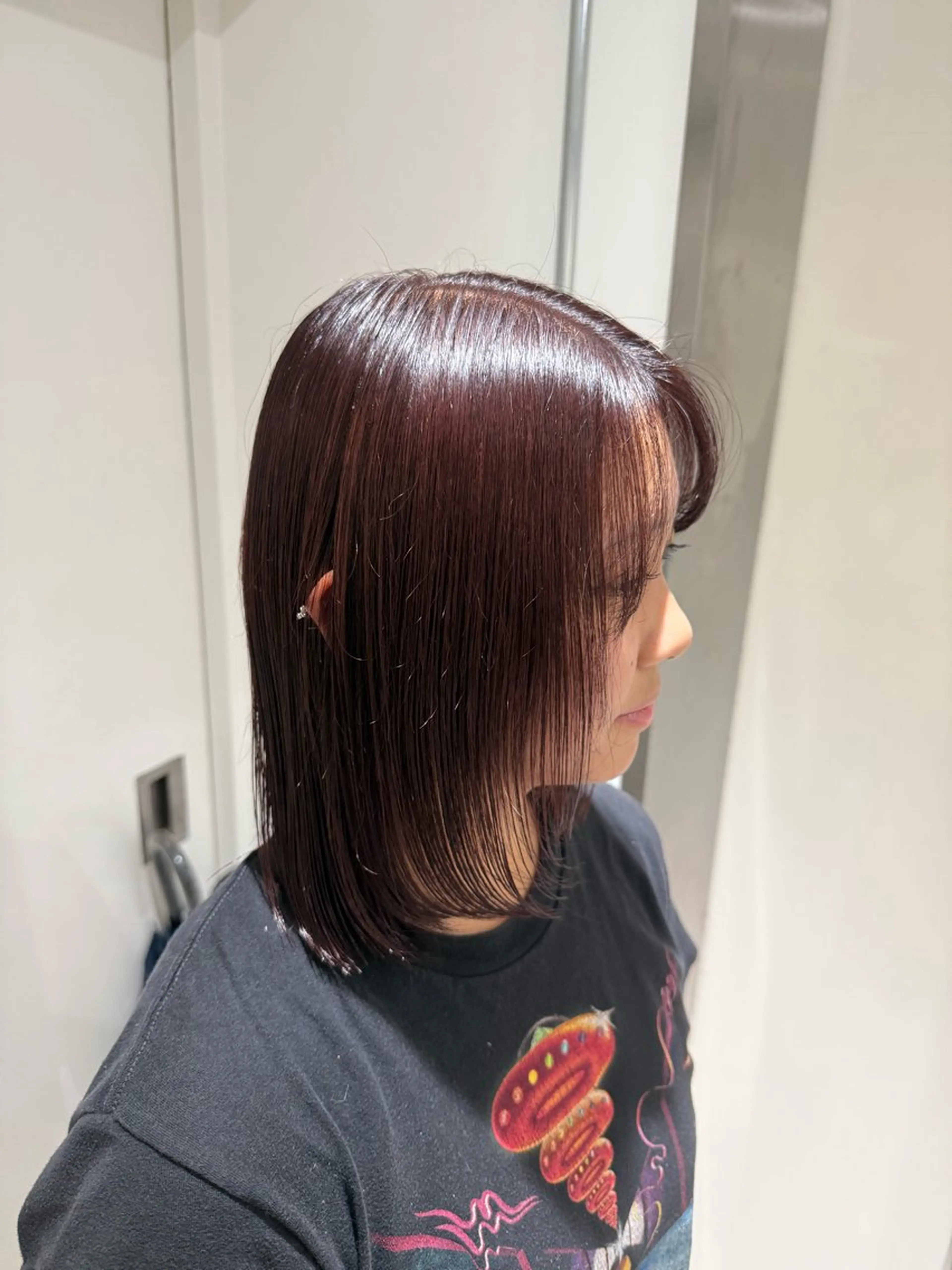 ミディアム カット ヘアカラー トリートメント HAZEL 博多所属・SHIORI/ 博多美容室のヘアスタイル