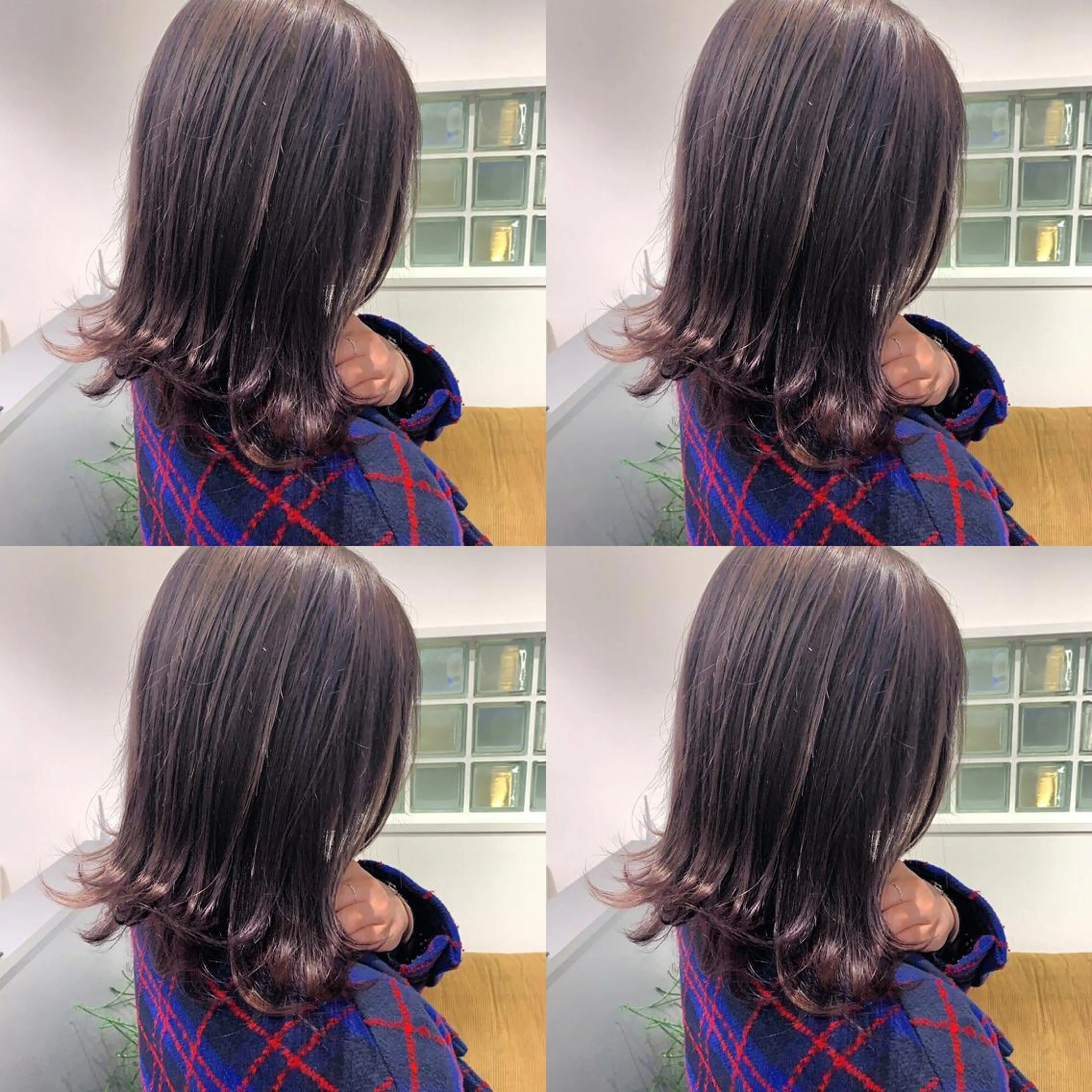 ショート アッシュ ハイライト レイヤーカット ヘアカラー Selene hair OSAKAのヘアスタイル