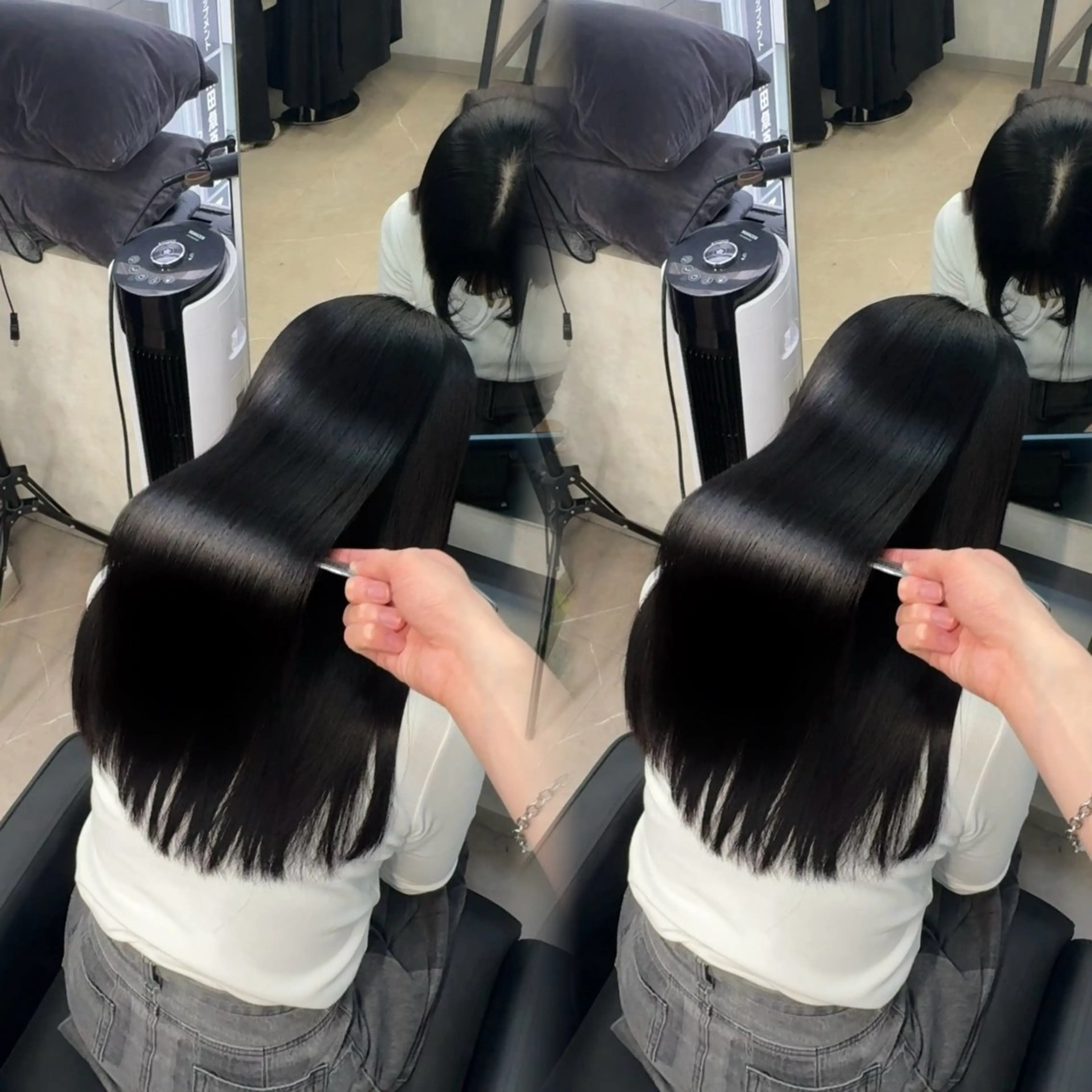 ロング ヘアアレンジ カット 縮毛矯正 トリートメント 新宿 /髪質改善/ 縮毛矯正/ヒュウガのヘアスタイル