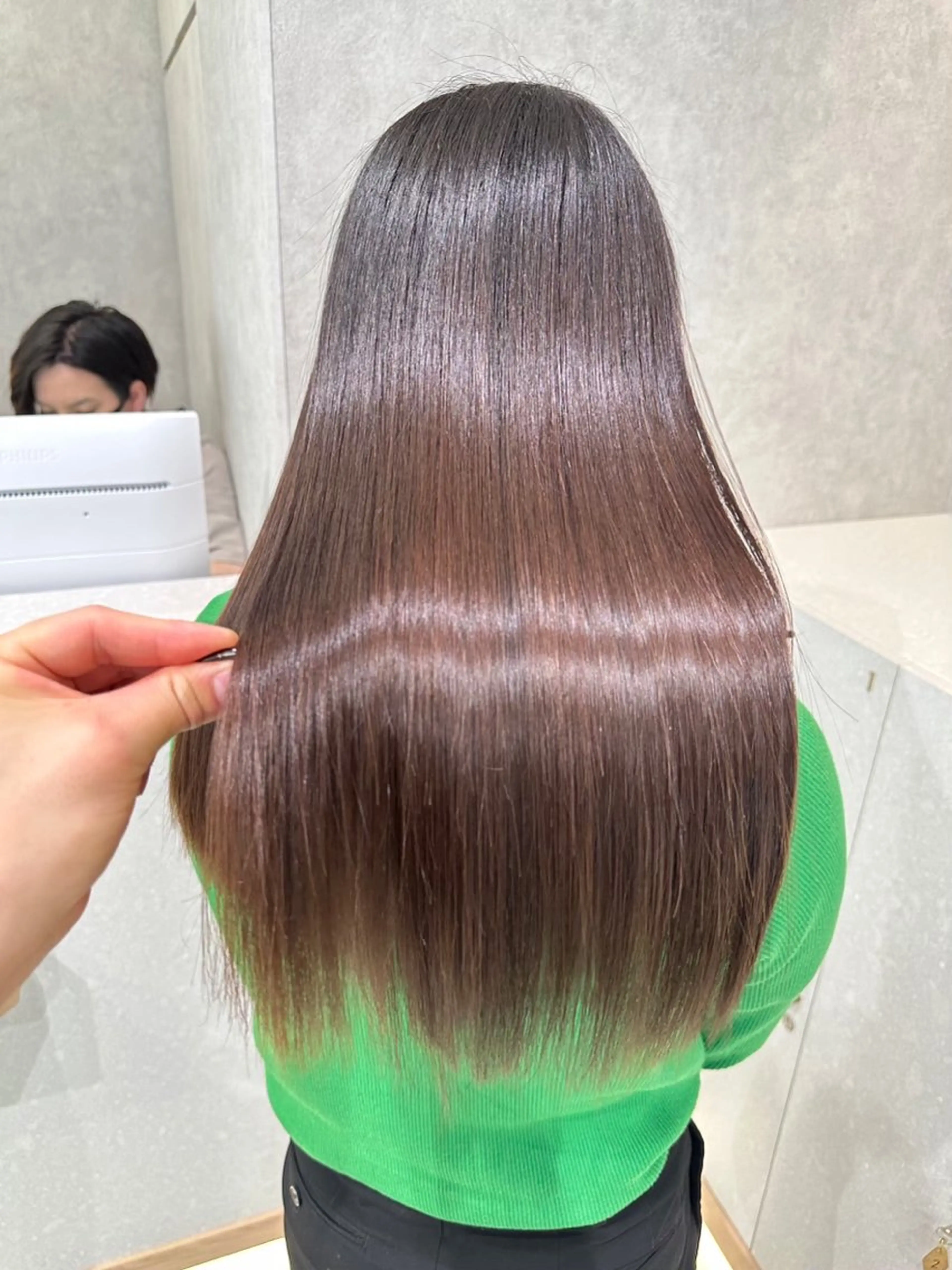 ロング 縮毛矯正 縮毛矯正/ まなかのヘアスタイル