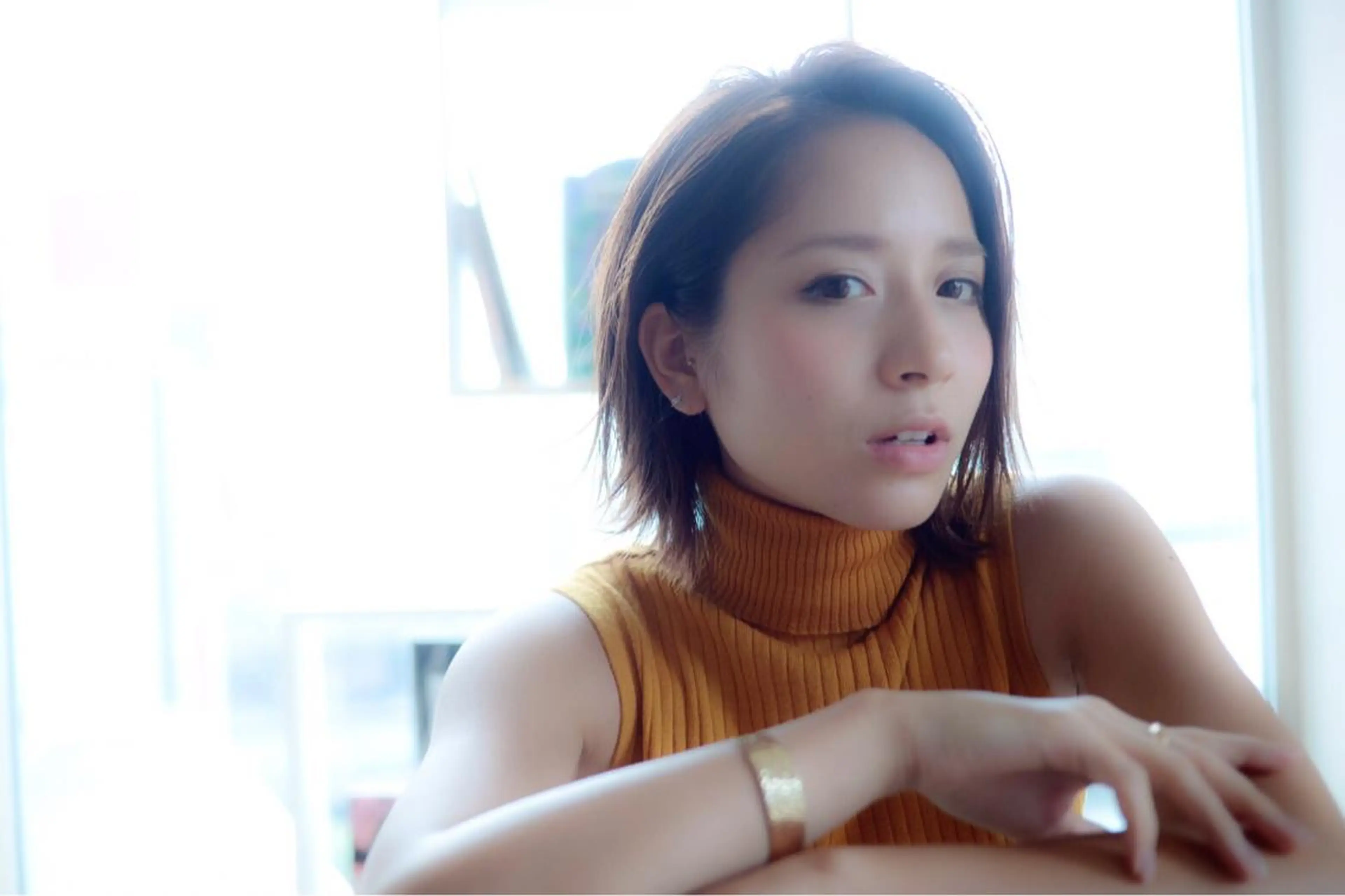 ショート カラー パーマ ボブ かきあげバング Lien🌿Top Stylist沖田のヘアスタイル