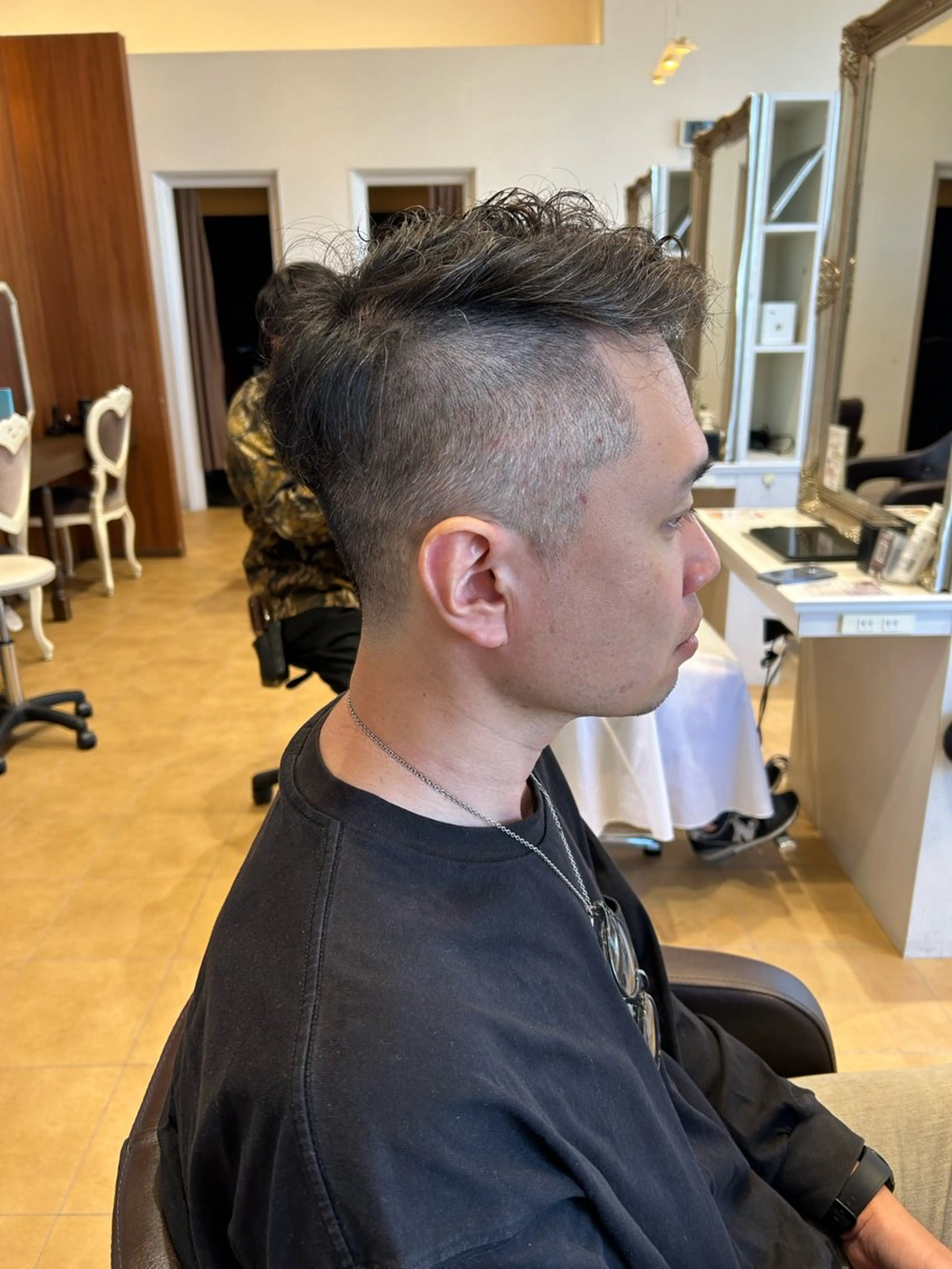 パーマ メンズ カット パーマ 今中 紗英のヘアスタイル