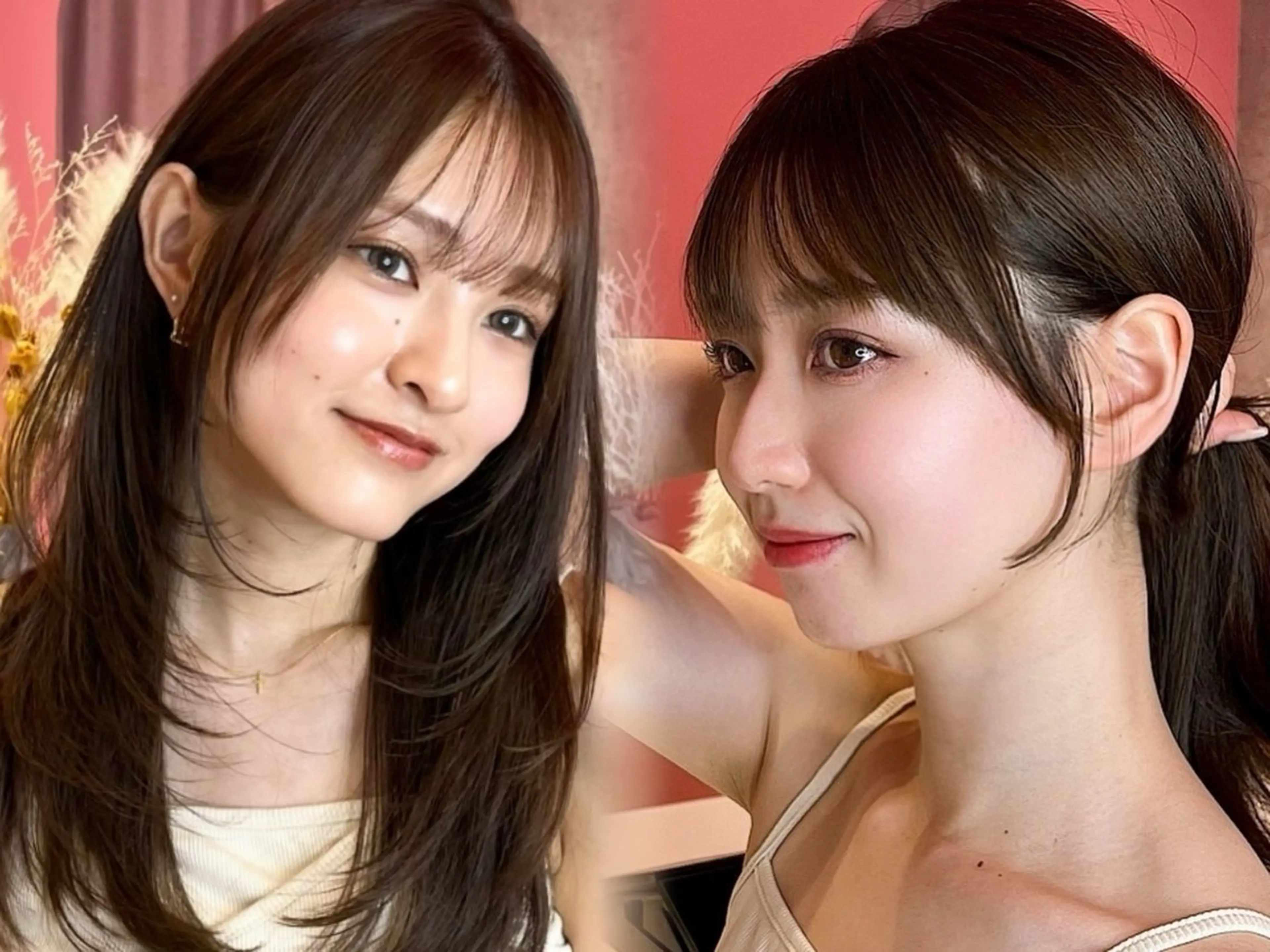 ロング カラー 山崎/ボブ縮毛矯正 レイヤー髪質改善のヘアスタイル