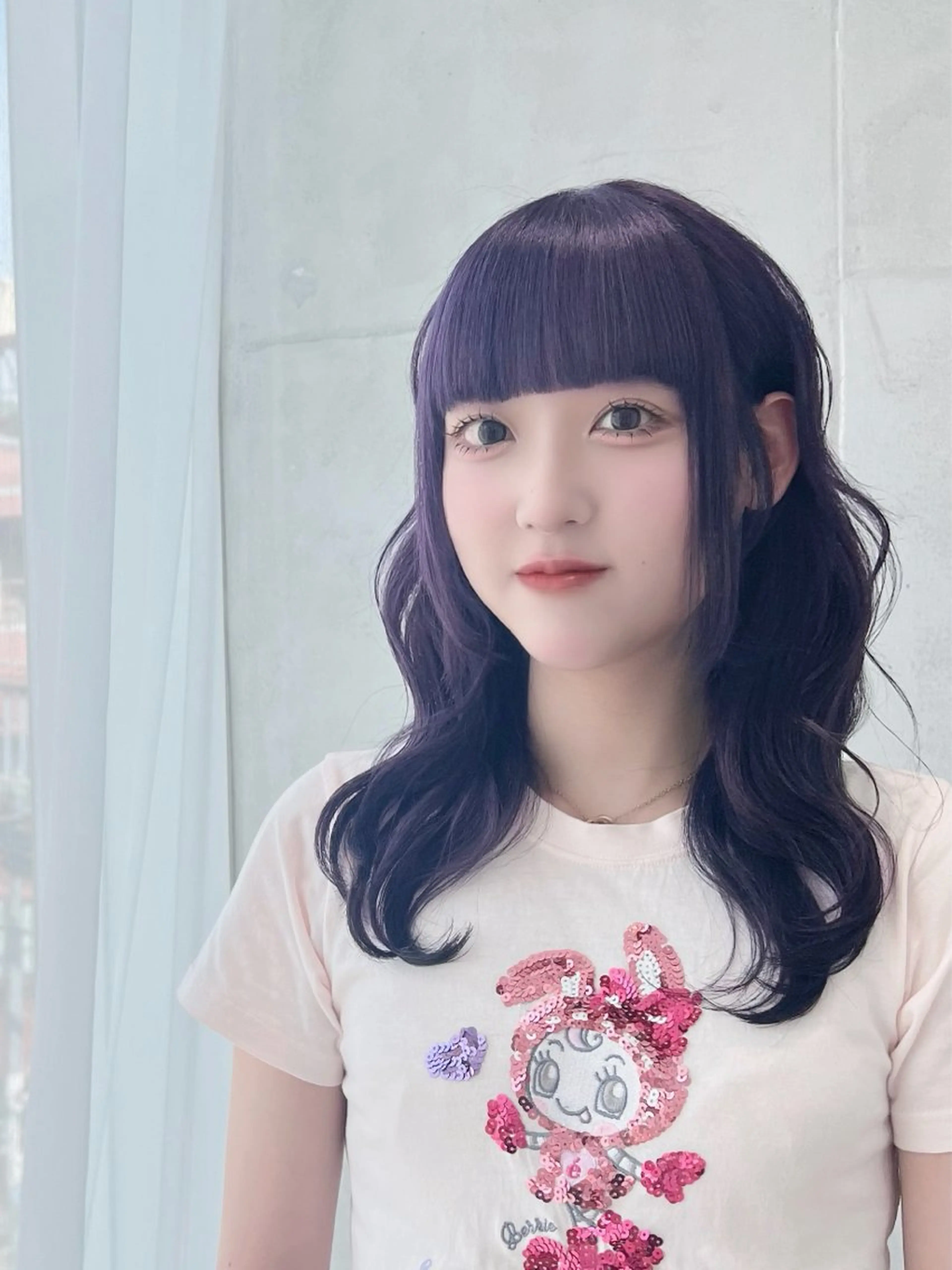 セミロング カラー Say.石川葵 ショートボブ前髪のヘアスタイル