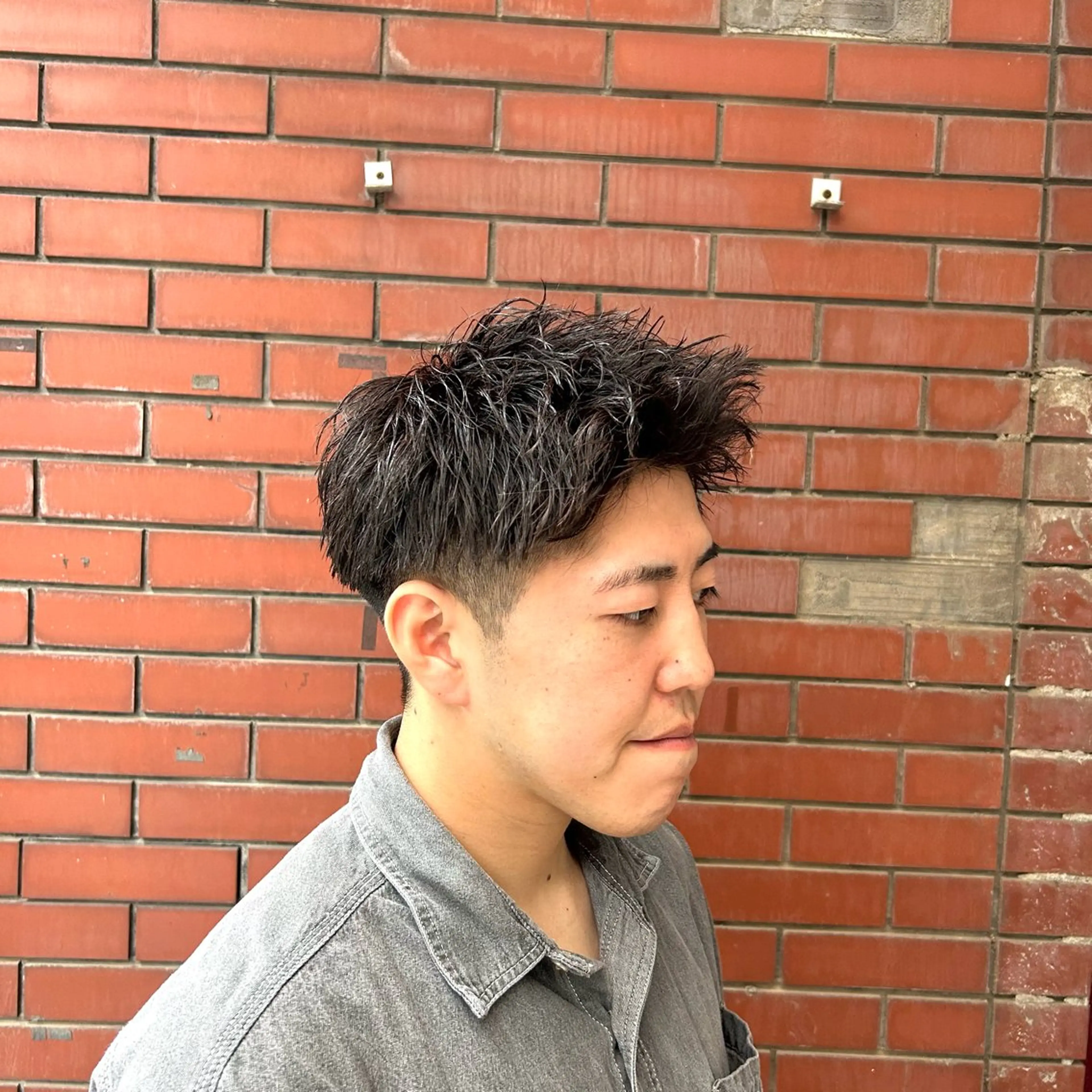 ショート メンズ アップバング カット 【メンズパーマ特化】 🍏網中勇喜のヘアスタイル