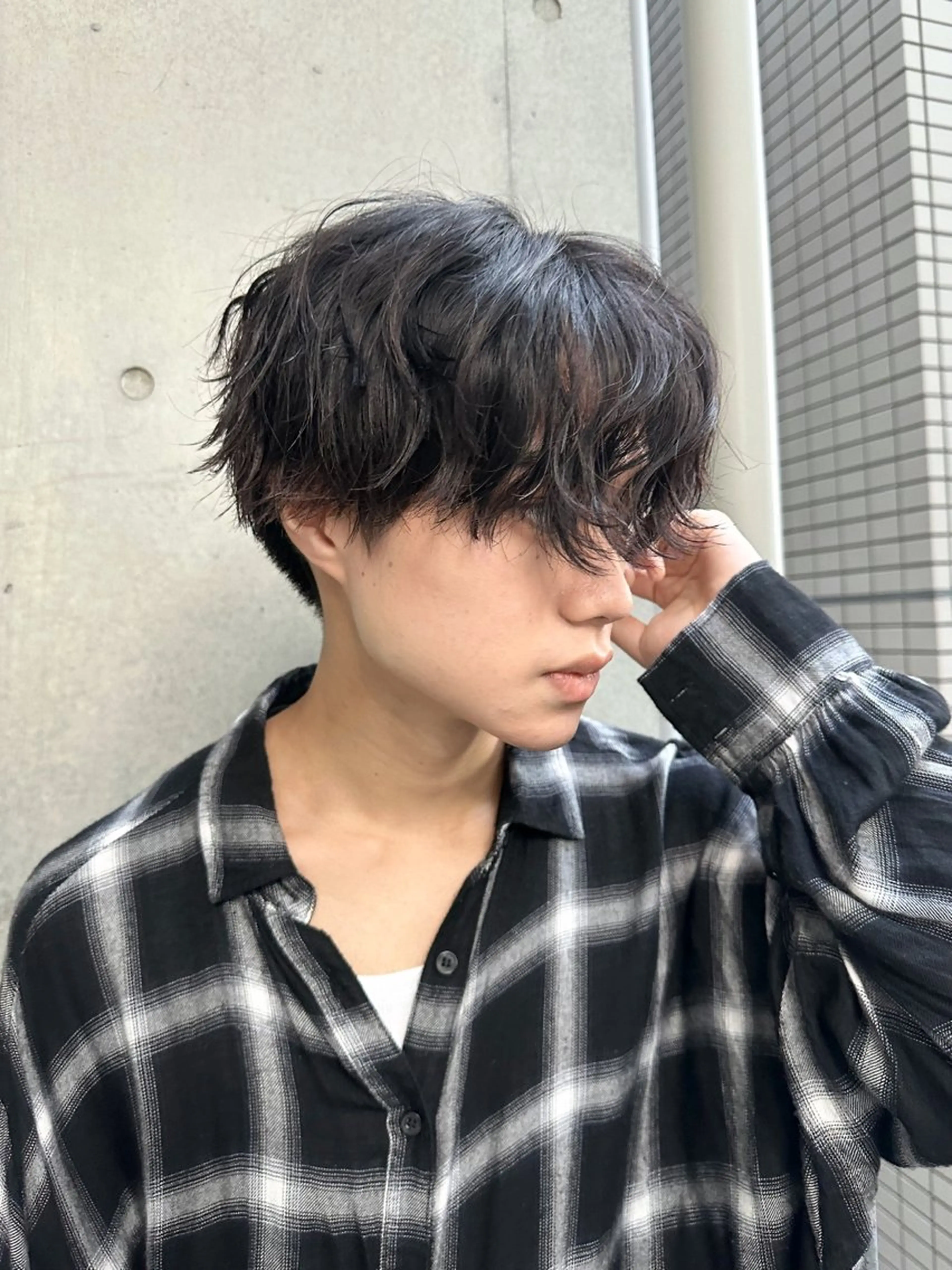 ショート カラー パーマ ヘアアレンジ メンズ 波巻きパーマ カット ヘアカラー パーマ トリートメント メンズ特化 🦋KANOKO🦋のヘアスタイル