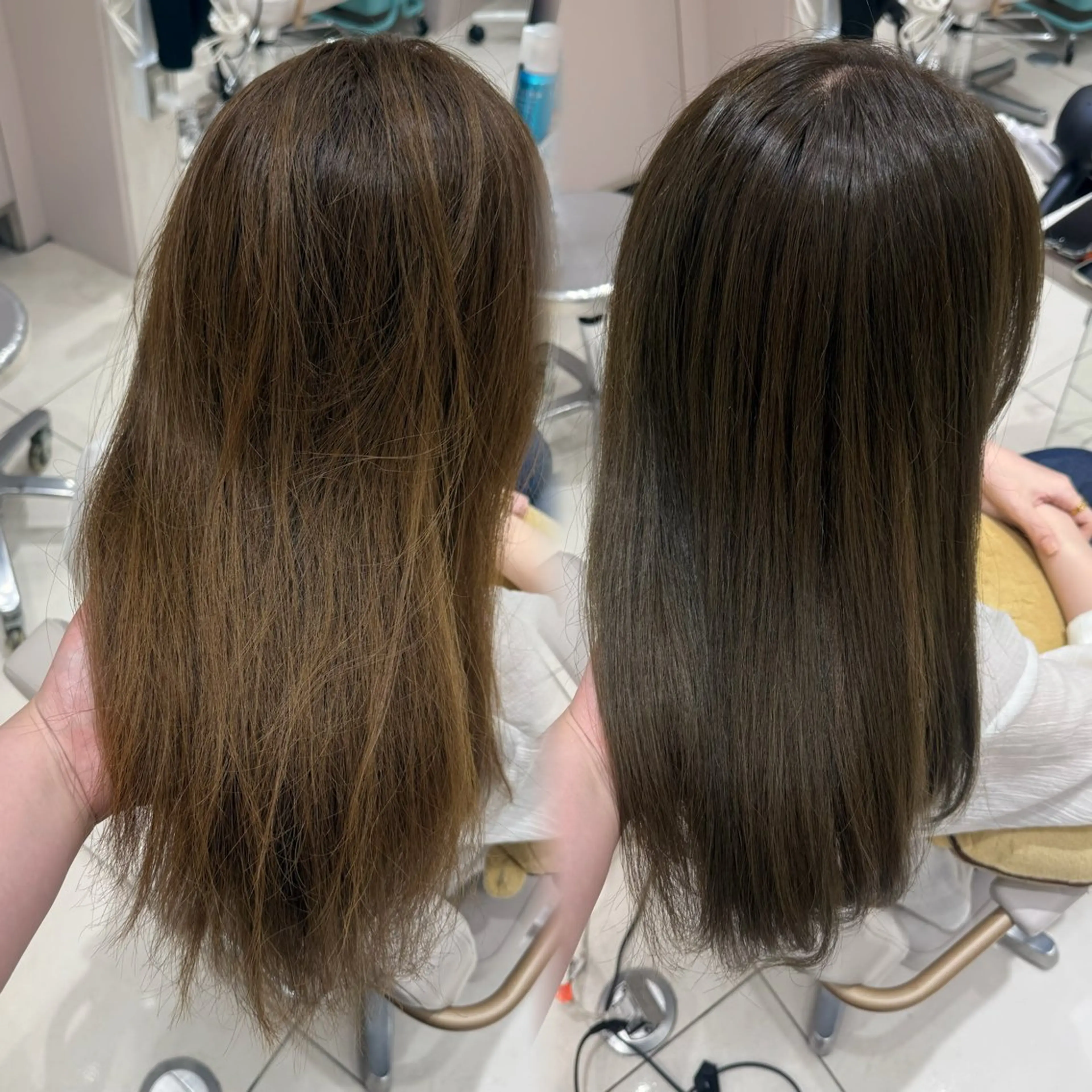 セミロング カラー ヘアカラー トリートメント 内田 志乃のヘアスタイル