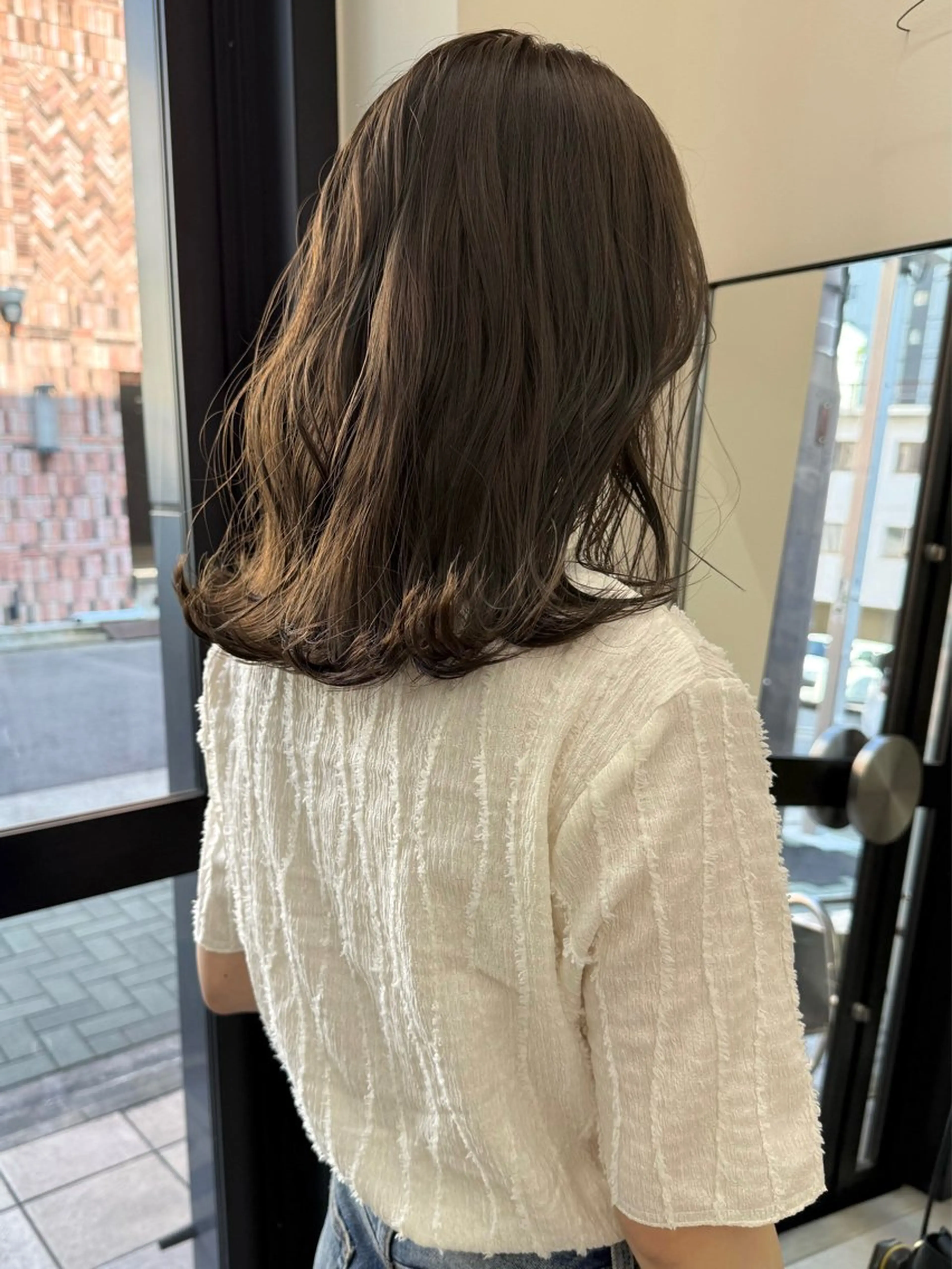 セミロング アッシュ アッシュグレー アッシュグレージュ ヘアカラー カットモデル/パーマ 🪷harunaのヘアスタイル