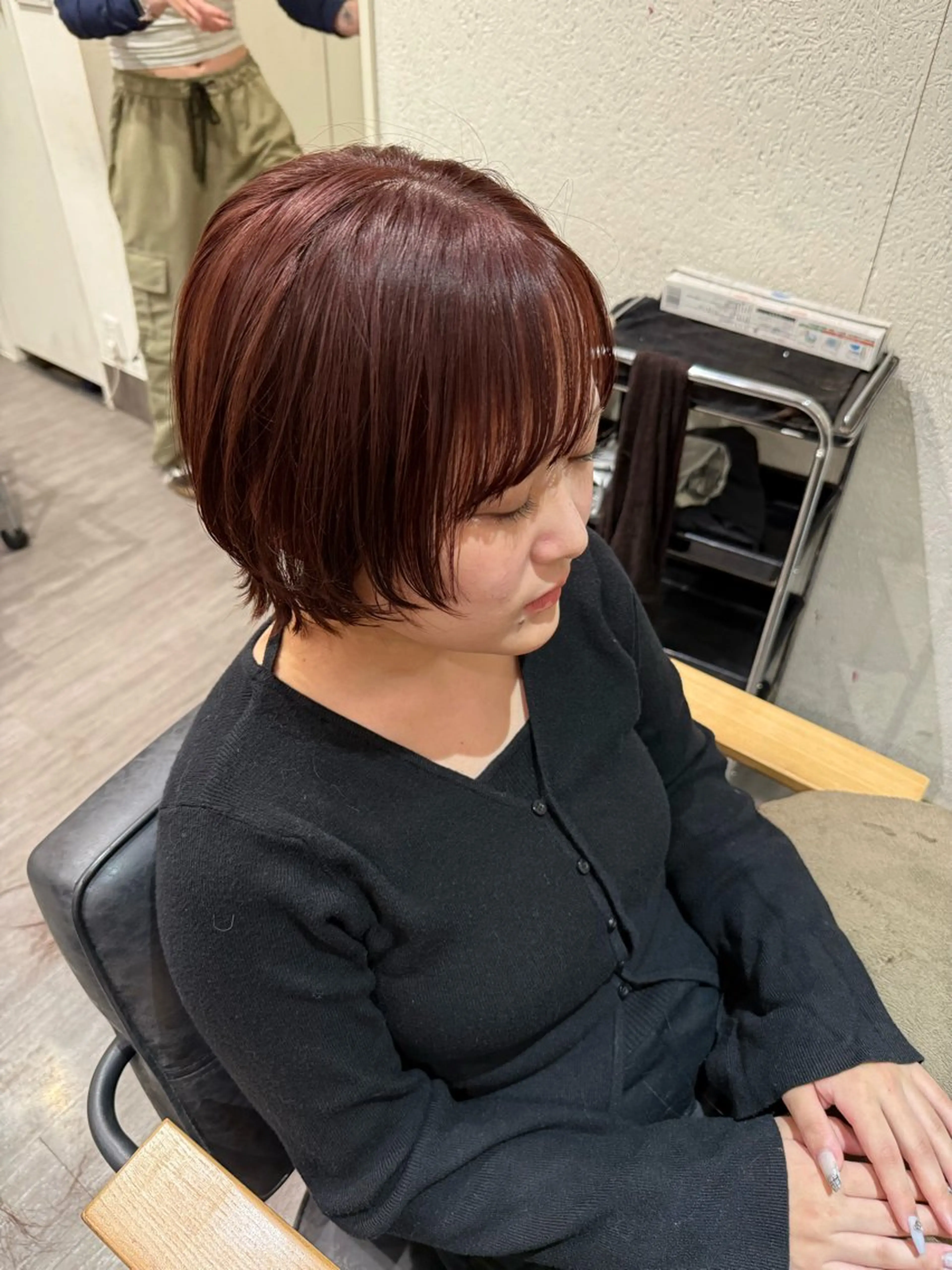 ショート カラー ウルフカット ヘアカラー トリートメント 上田 紗也のヘアスタイル