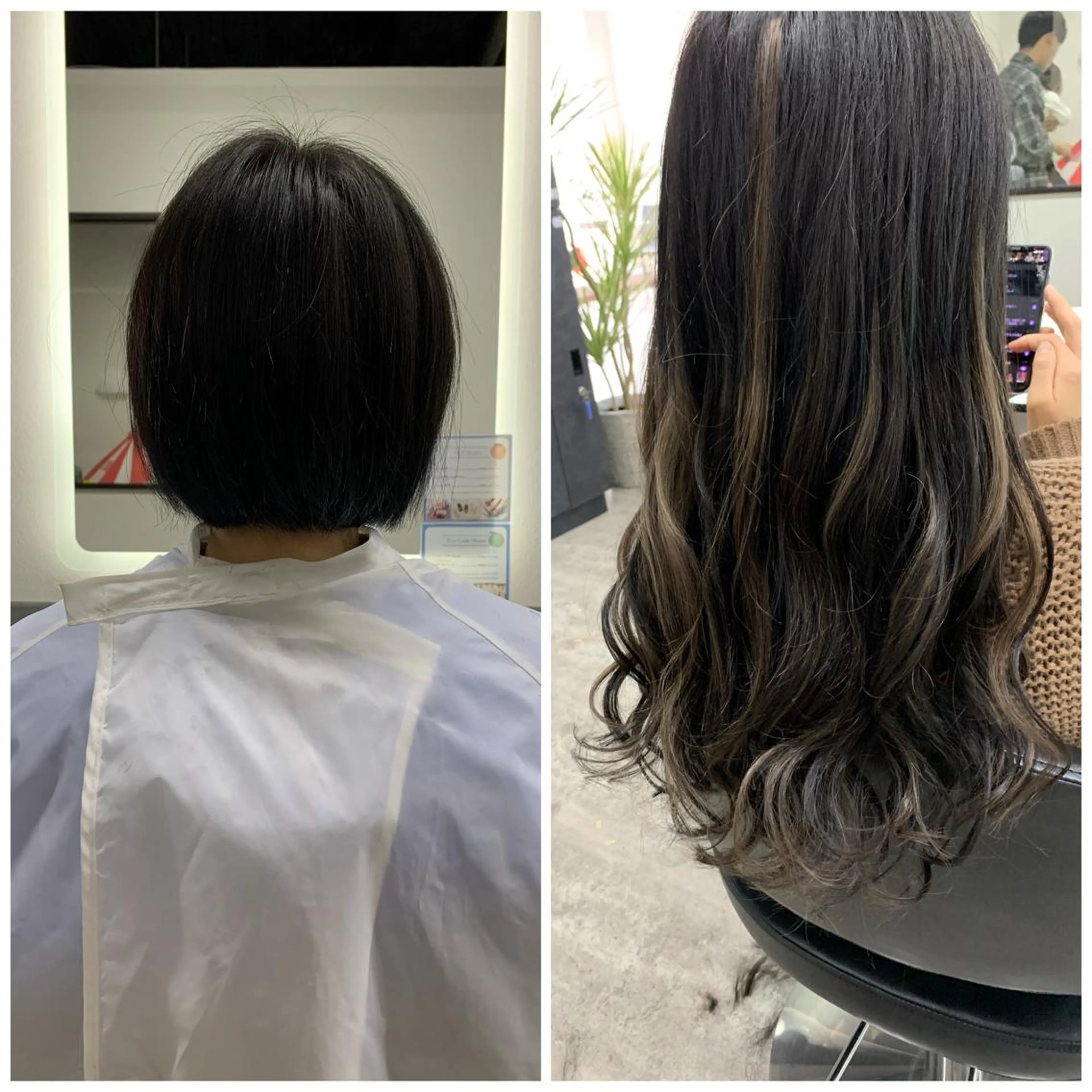 ロング シールエクステ エクステ 外国人風カラー ハイライト 韓国風ヘア 家田 竜のヘアスタイル