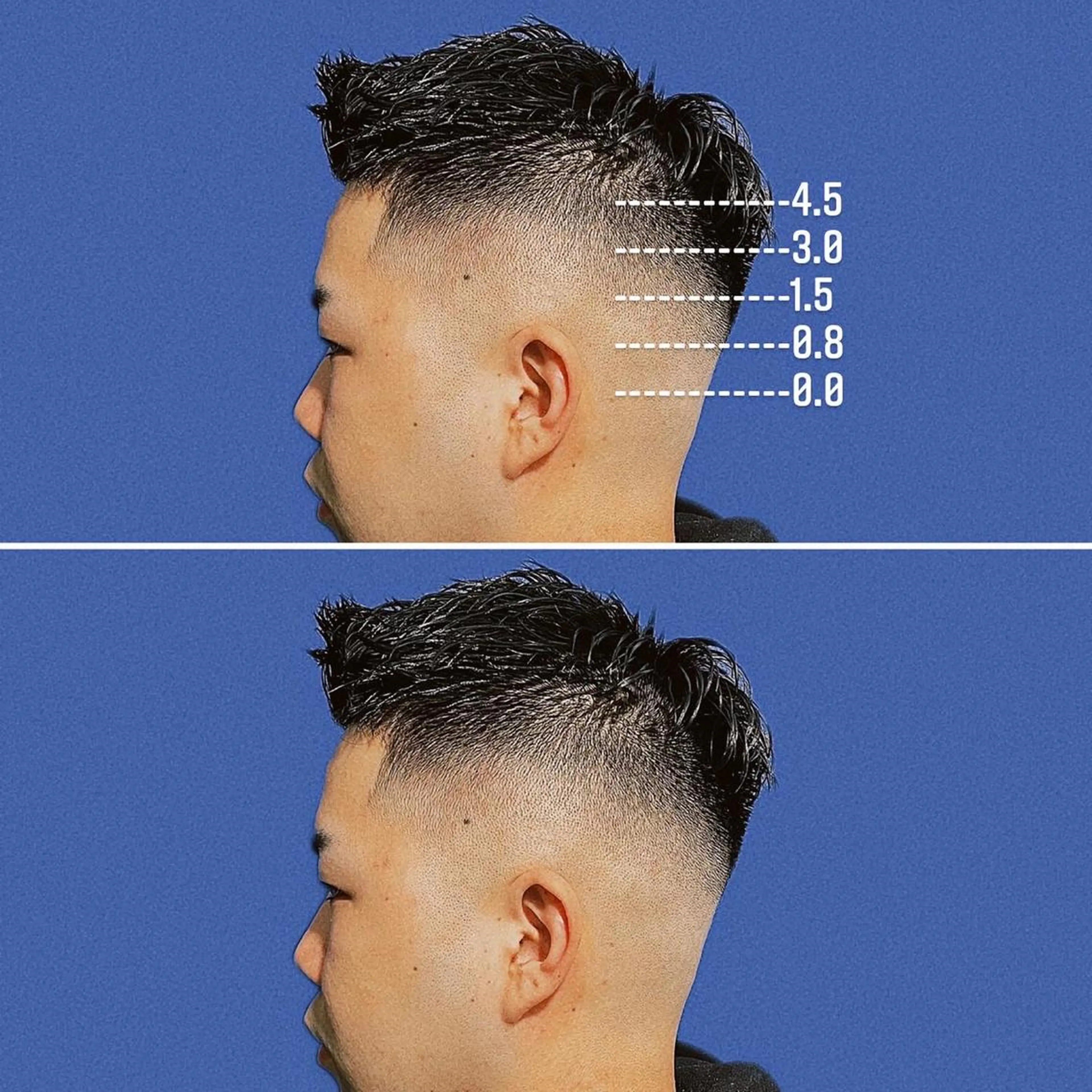 ミディアム パーマ メンズ ミディアムパーマ フェードカット メンズハイトーン メンズパーマ &CREW スタッフのヘアスタイル