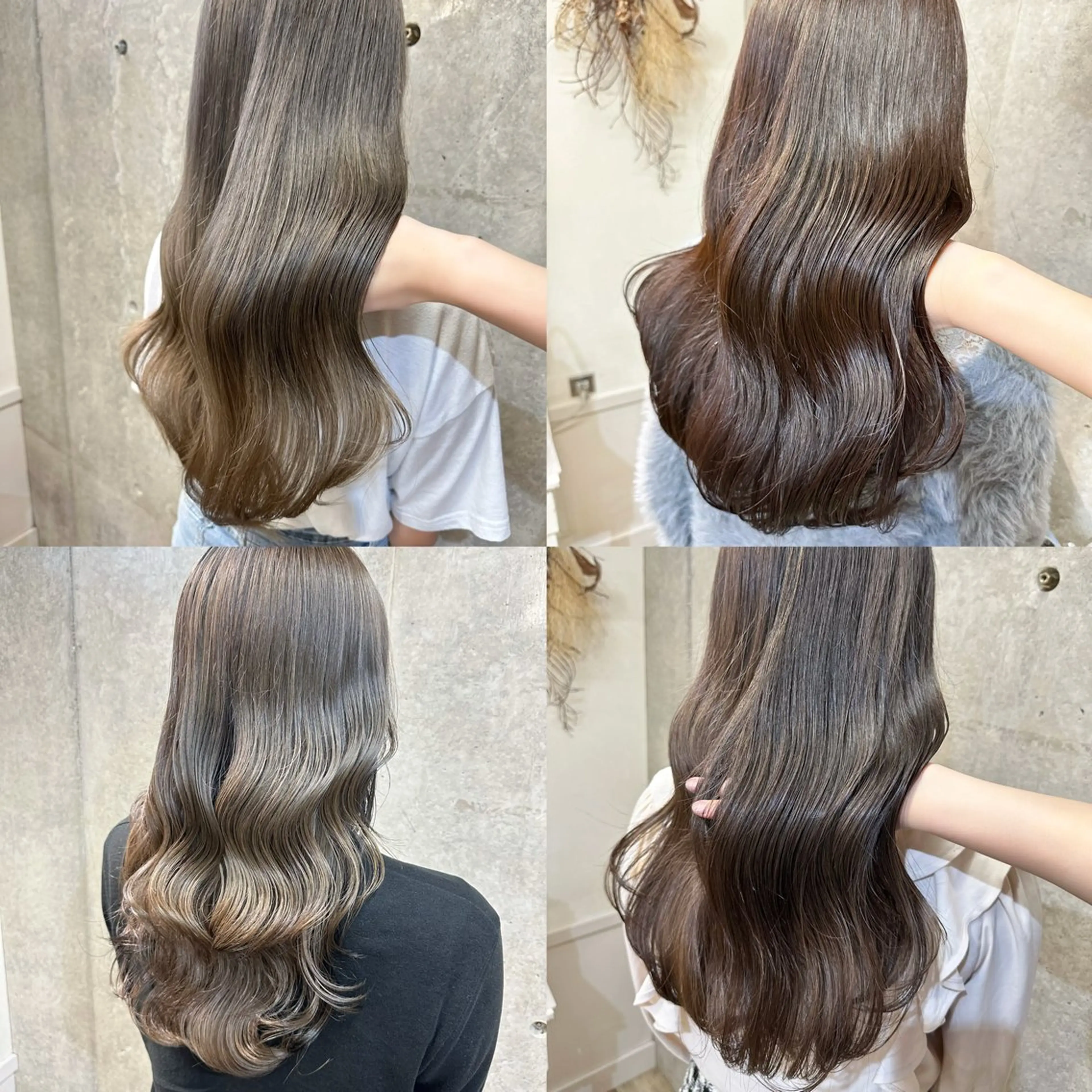 ロング カラー 髪質改善 トリートメント ヘアカラー 柴田 すず花のヘアスタイル