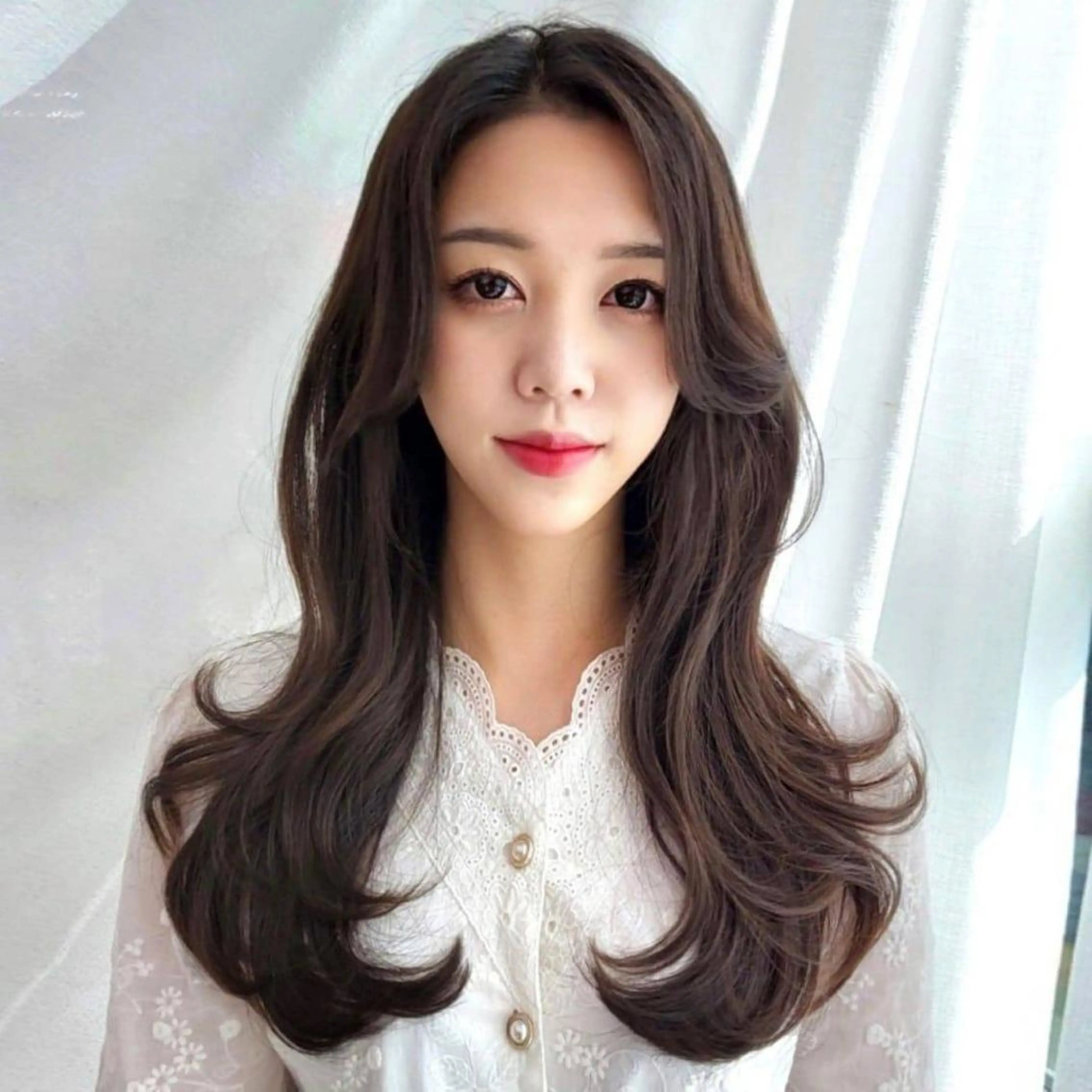 セミロング 韓国特化🇰🇷 エクステのヘアスタイル
