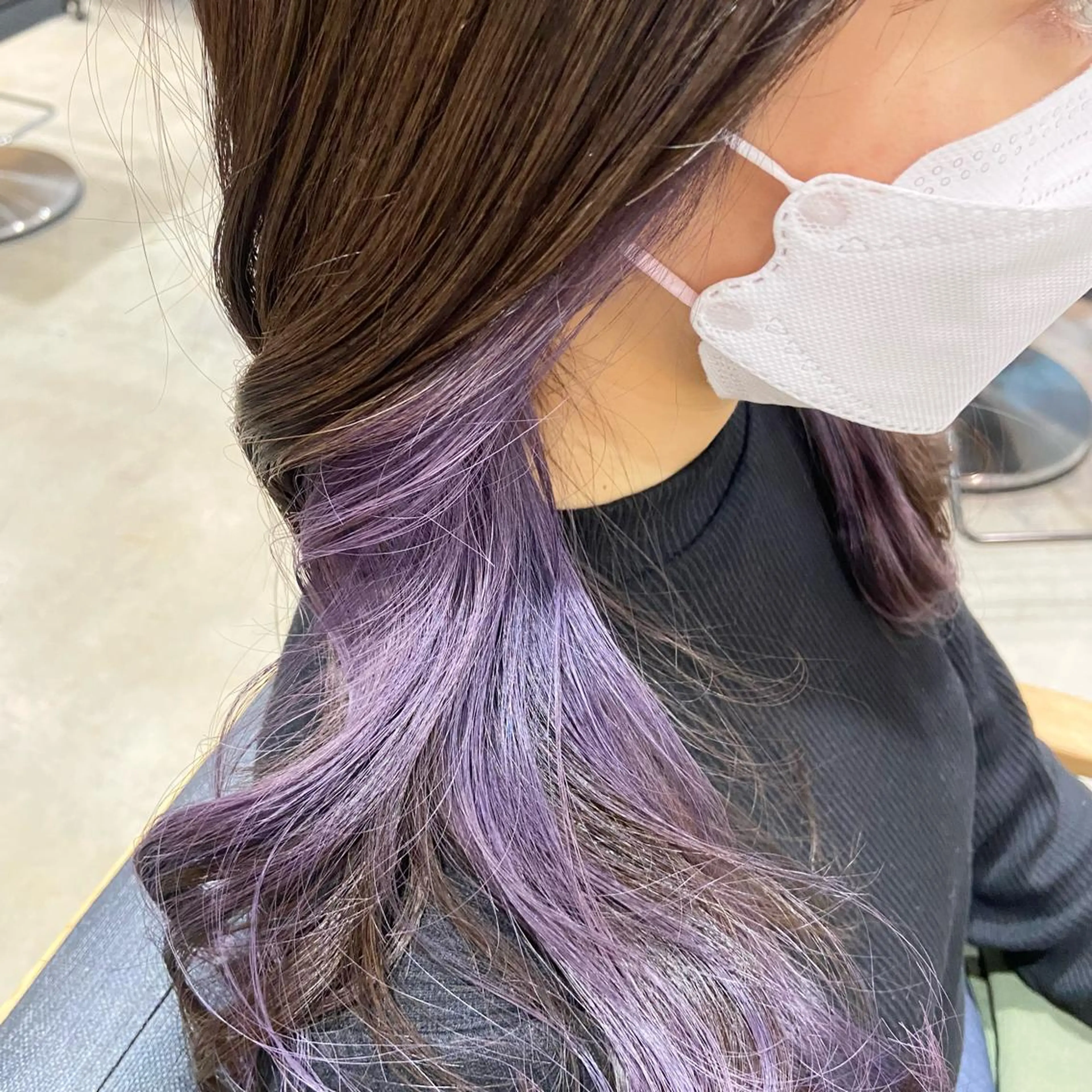 セミロング カラー シルバー 🌷レイヤーカット/ フルキシオリ🌷のヘアスタイル