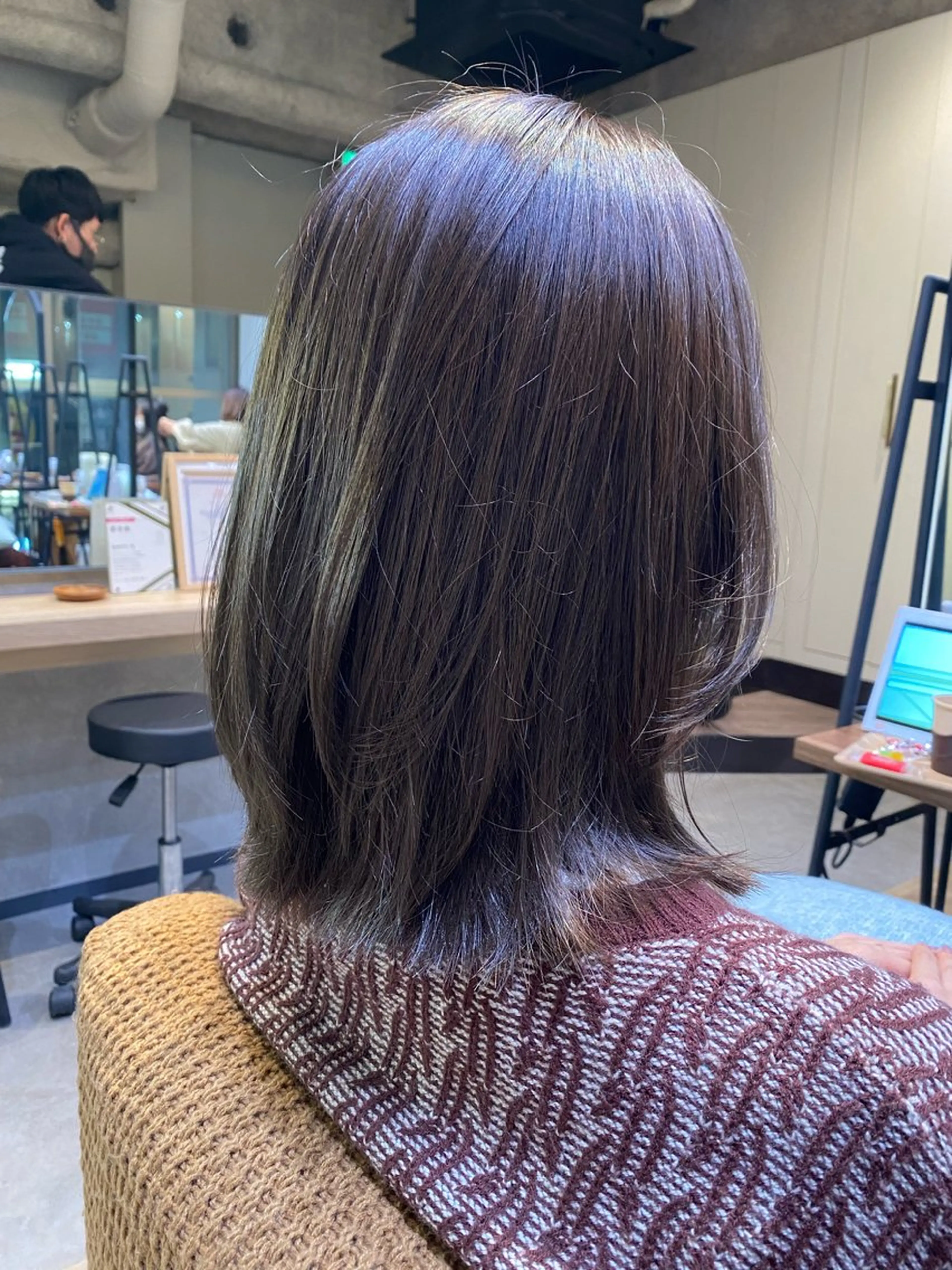 ミディアム カラー カット ヘアカラー トリートメント 新宿 / Aujua ｿﾑﾘｴ🫧森田涼介のヘアスタイル