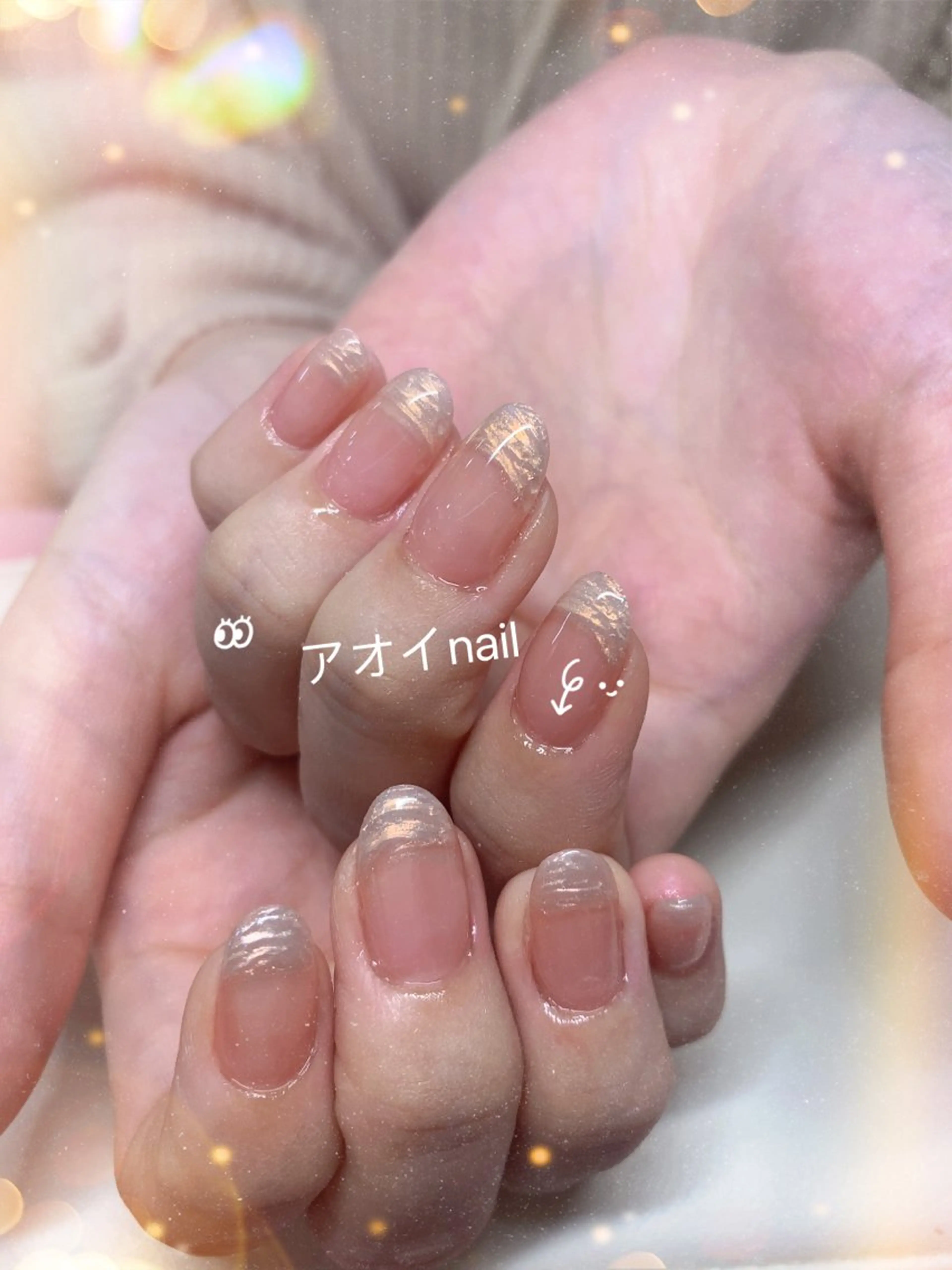 ネイル ハンドネイル ハンドケア ネイル＆アイラッシュ ∩_∩アオイのネイルデザイン
