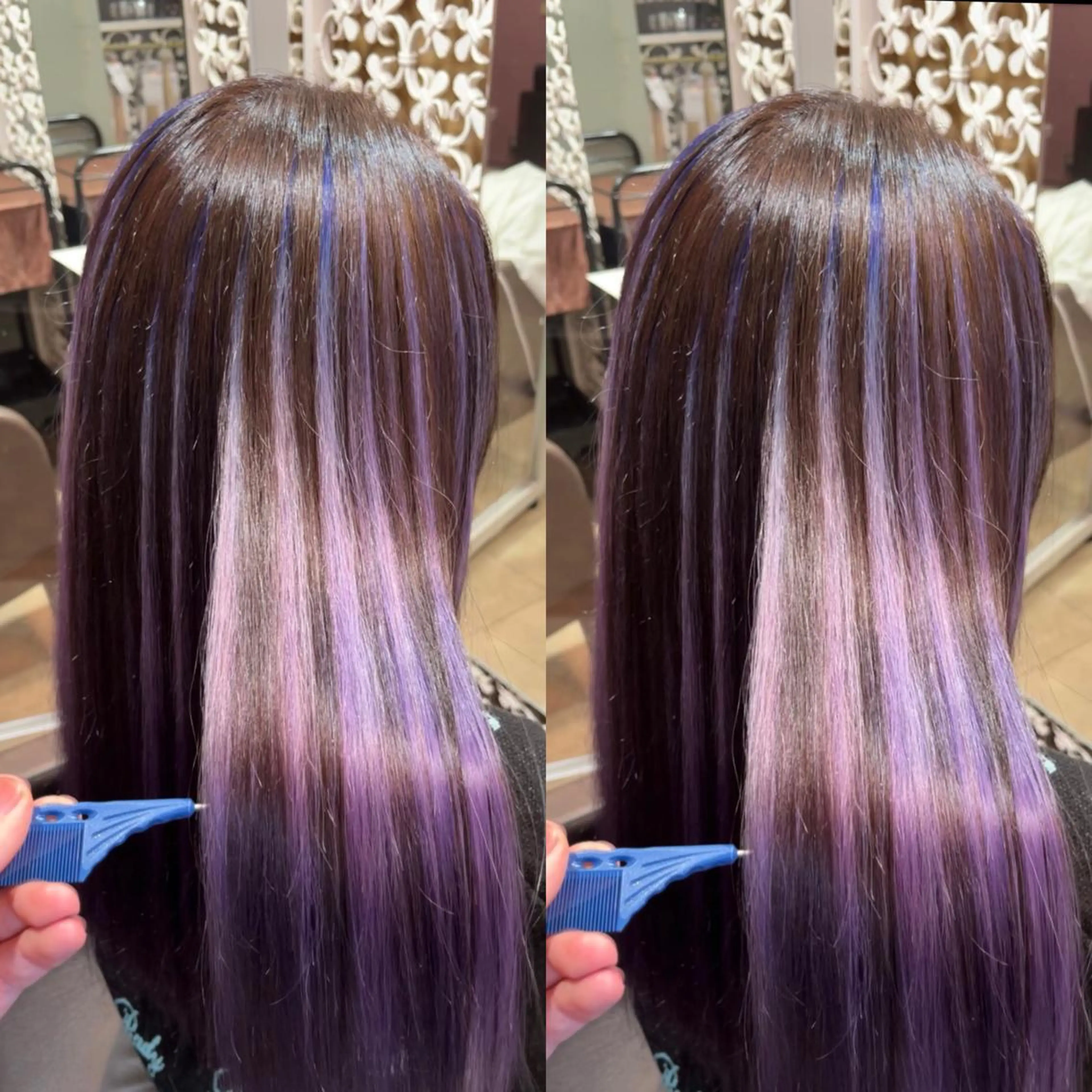 ロング カラー デザインカラー ヘアカラー トリートメント 髪質改善･縮毛矯正 特化･ユウシンのヘアスタイル