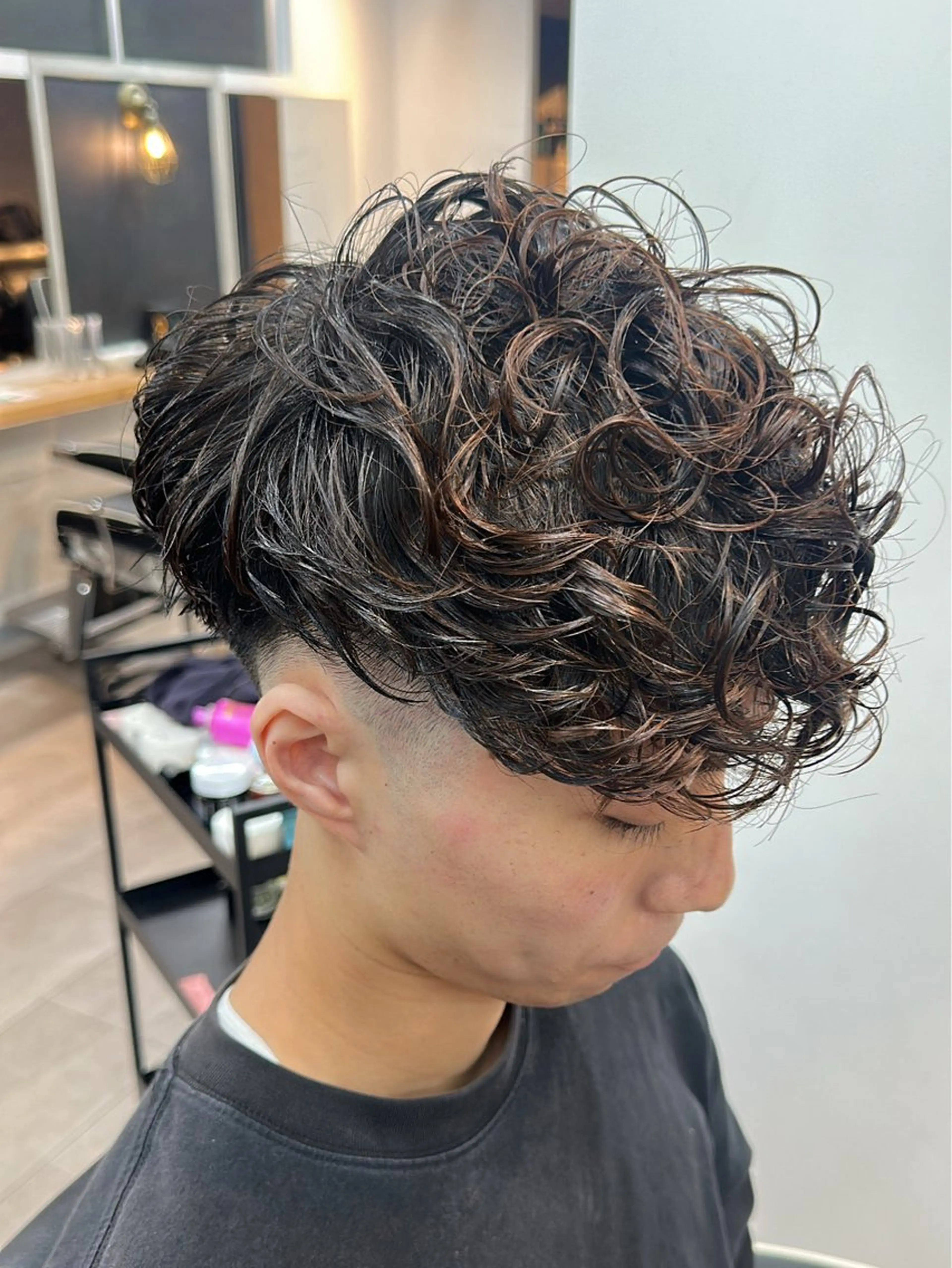 パーマ メンズ メンズパーマ スペインカール 池田 隼也のヘアスタイル