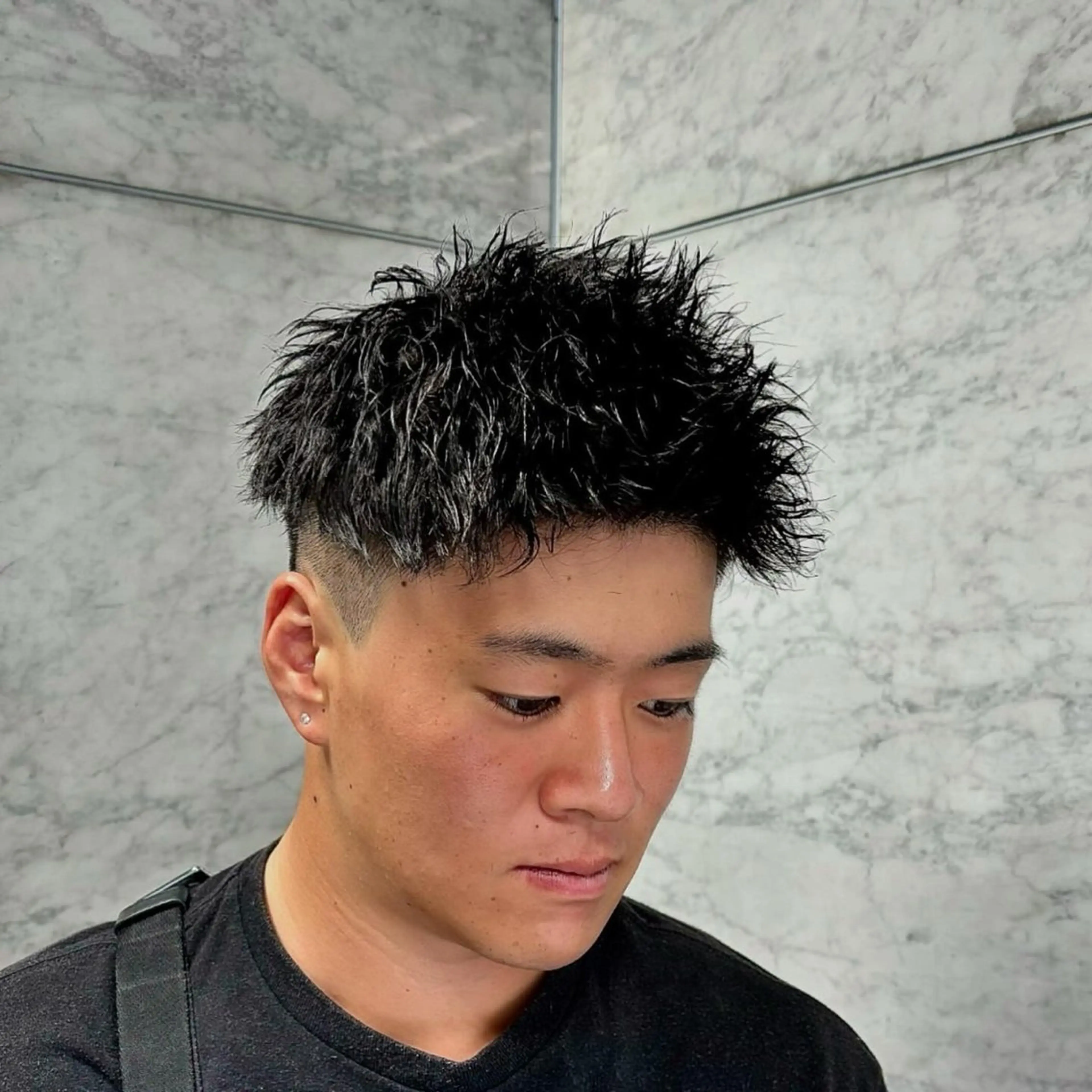 ショート パーマ メンズ 井上 光/メンズ/ パーマ/京都駅のヘアスタイル
