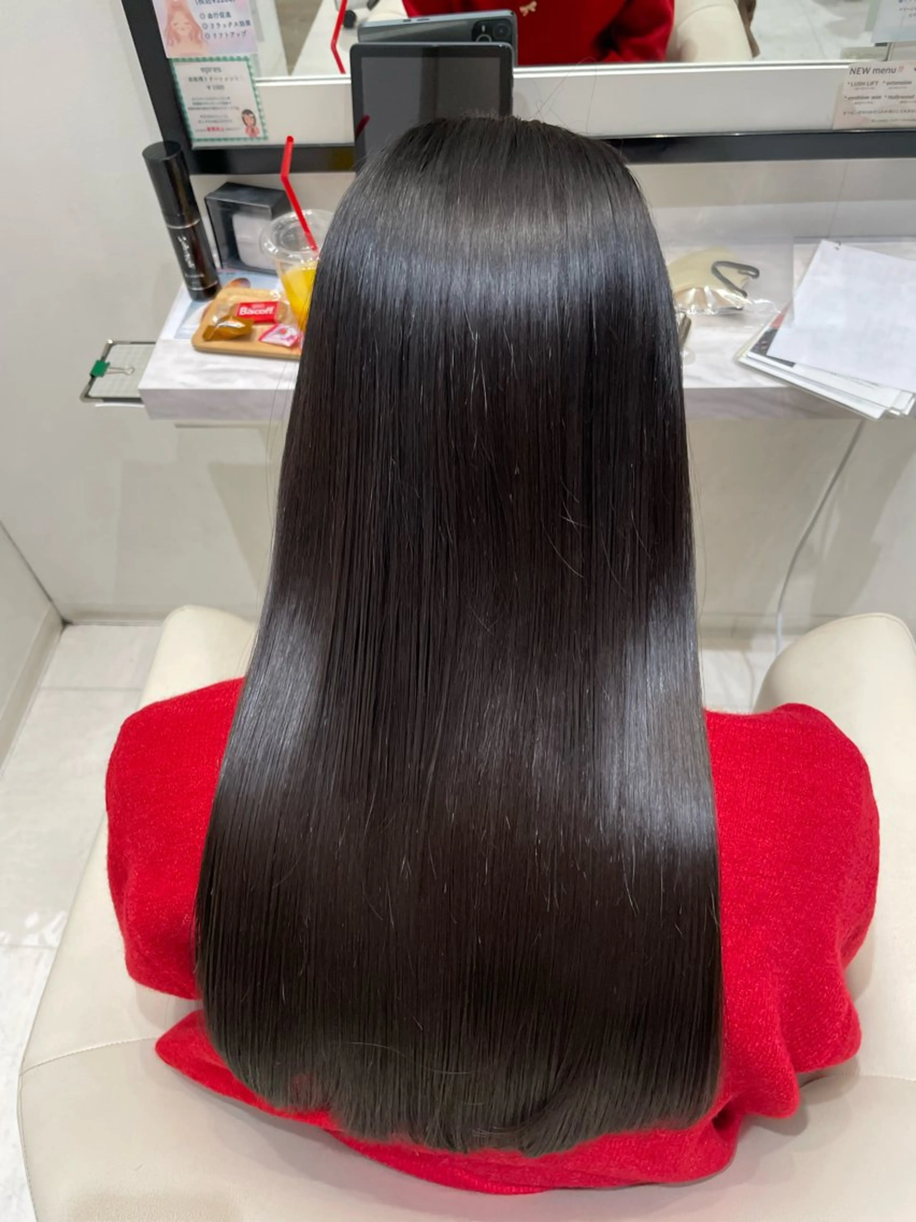 ロング パーマ 縮毛矯正 トリートメント カット 縮毛矯正 k-two✨たき艶感 カラー／美髪矯正のヘアスタイル