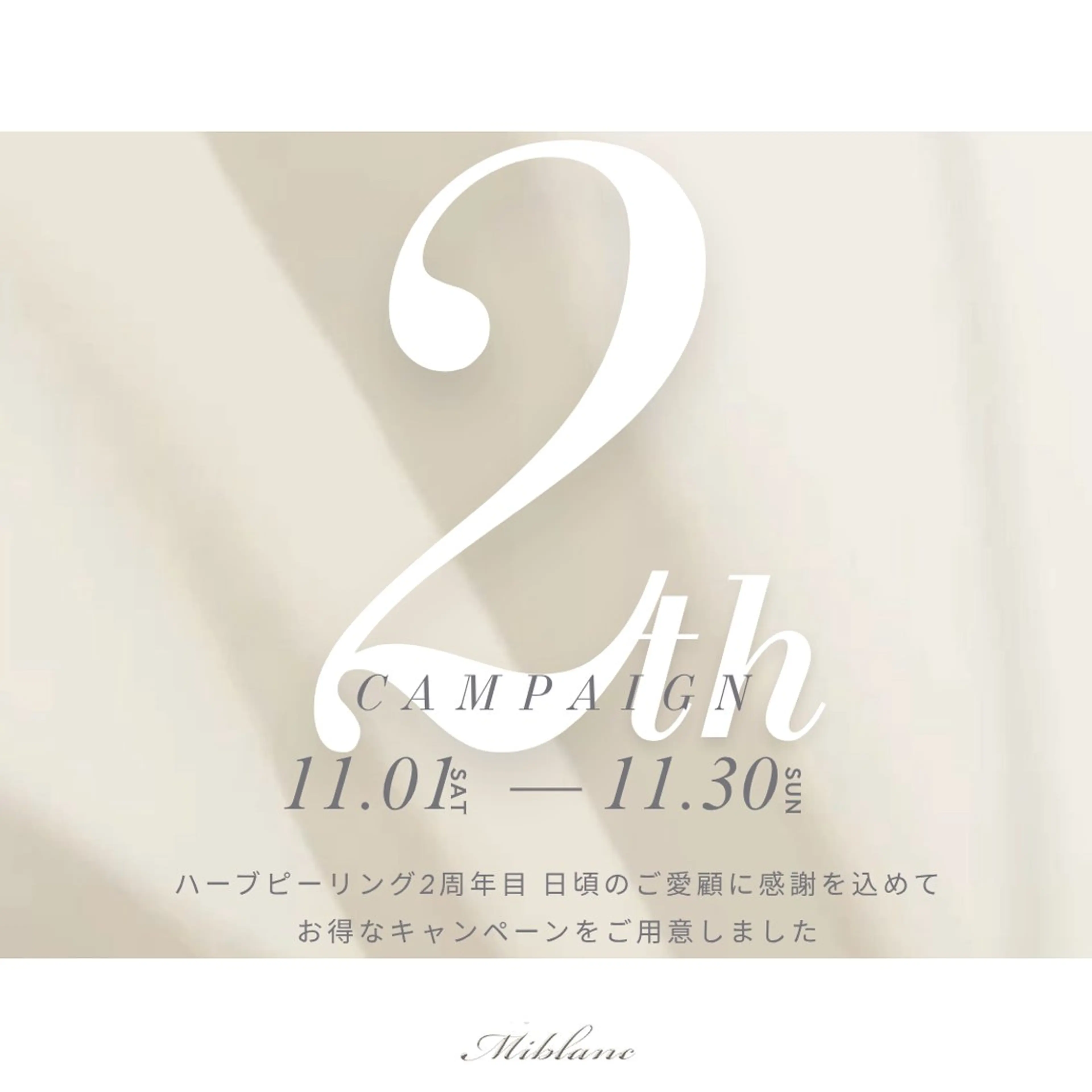 【2周年記念🧖🏻‍♀️⸝⸝】𝟣𝟣/𝟣～𝟣𝟣/𝟥𝟢限定✨️ 剥離なしハーブピーリング＋全顔毛穴洗浄の写真