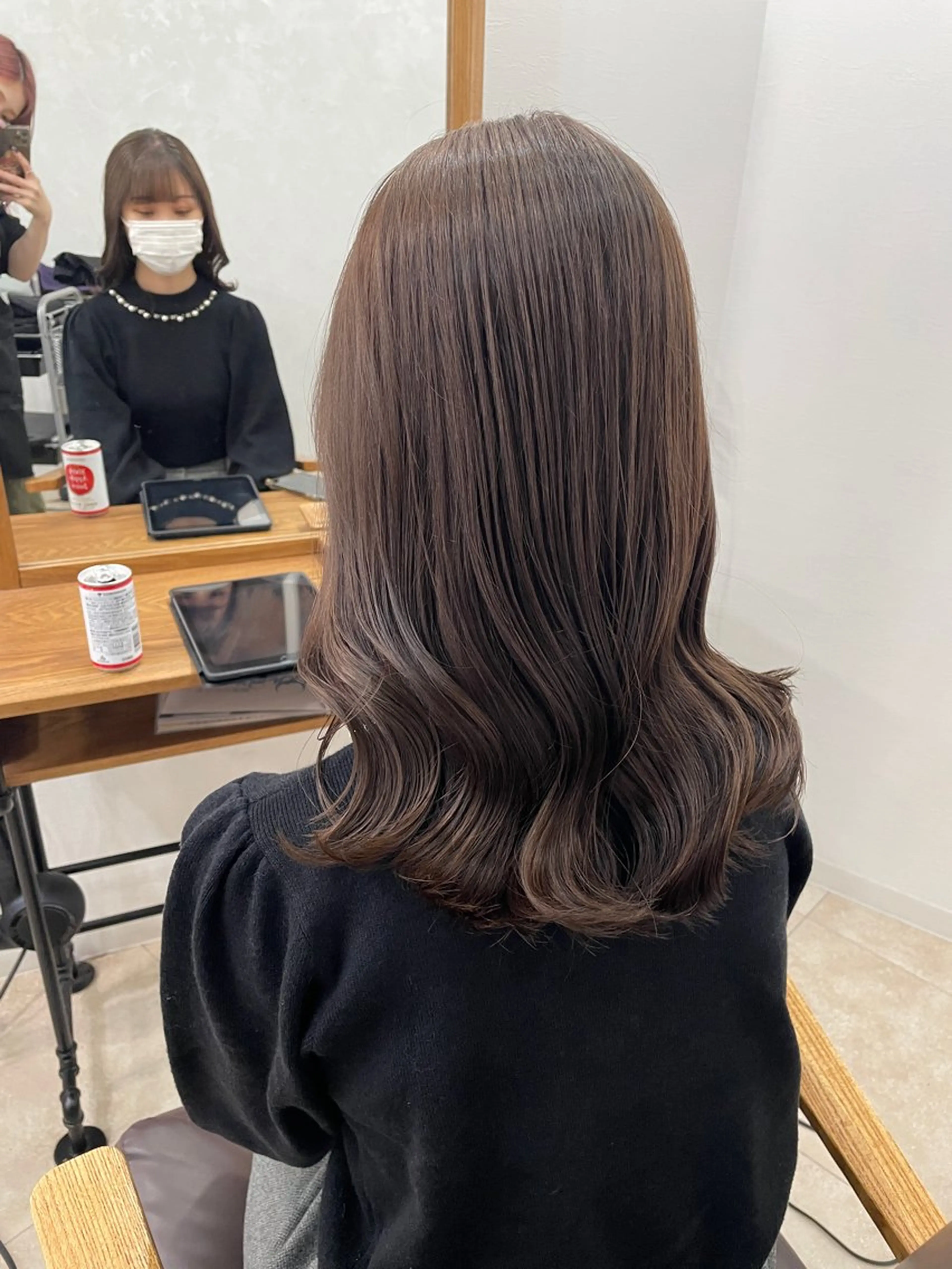 セミロング カット ヘアカラー トリートメント コトネ🫧 韓国風レイヤーカットのヘアスタイル