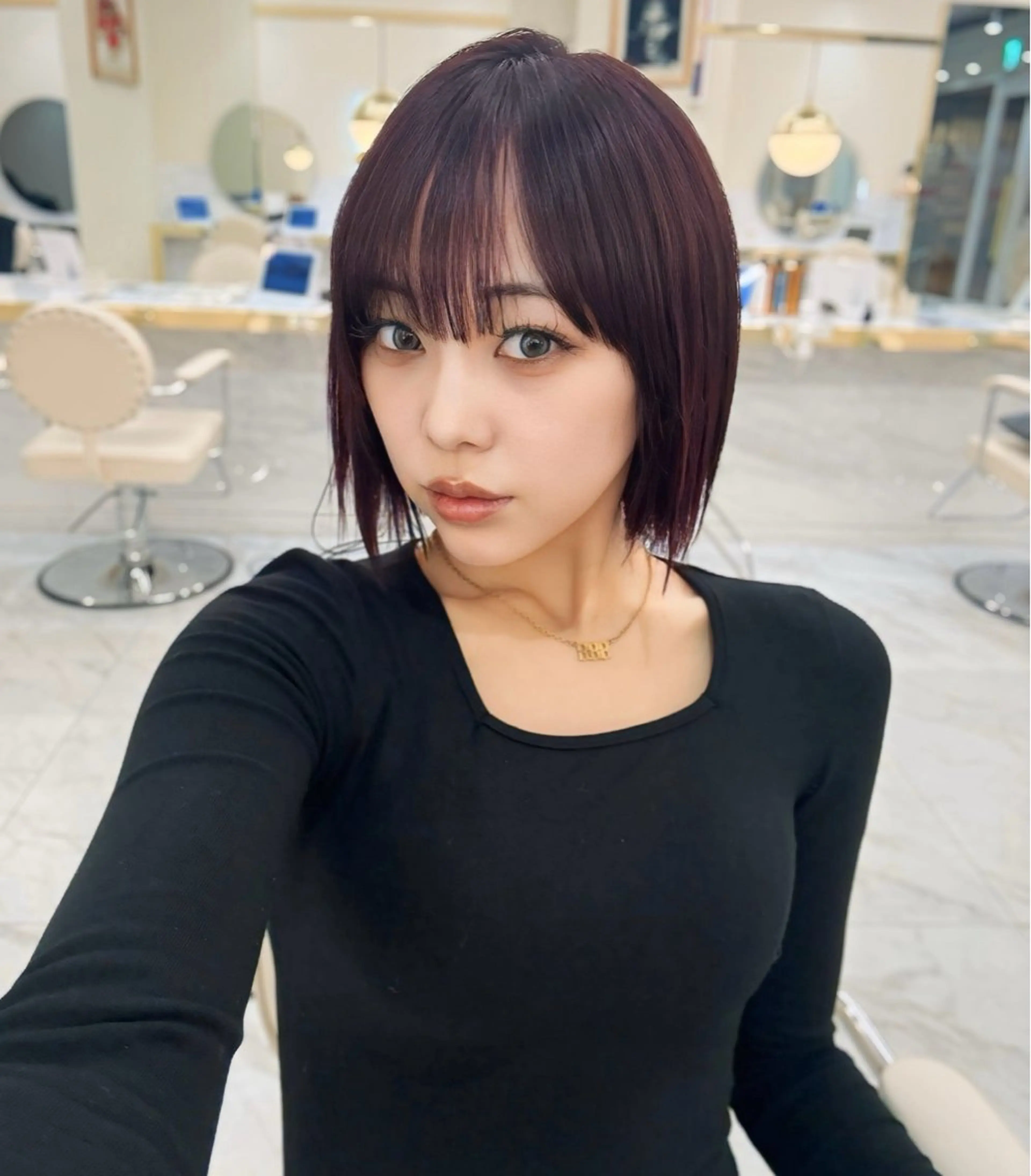 ショート カラー ヘアカラー ワンホン×髪質改善 つのーか🩶‪🫧のヘアスタイル