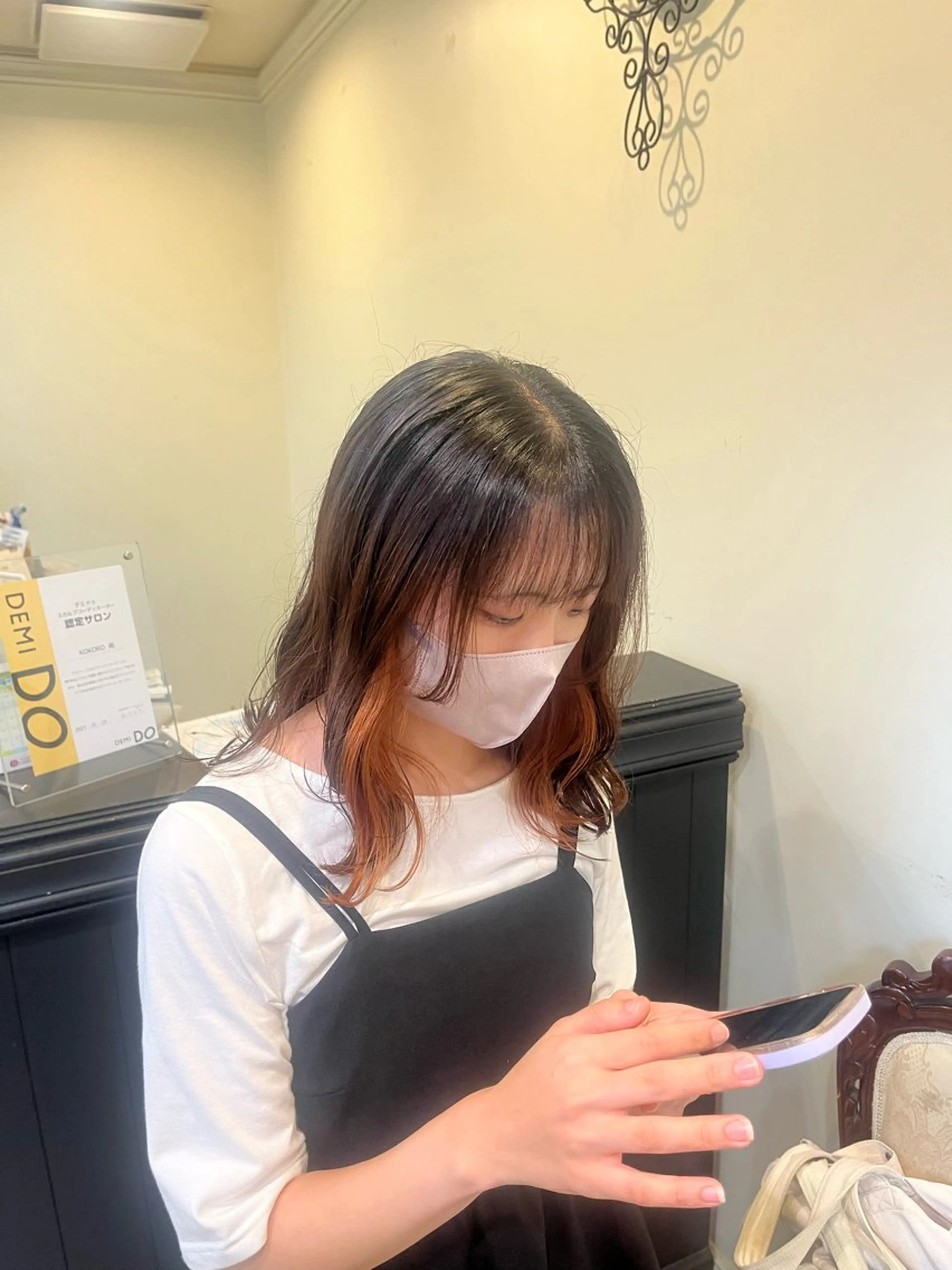 ミディアム ヘアカラー みゆ/カラー モデル募集中🎀🤍のヘアスタイル