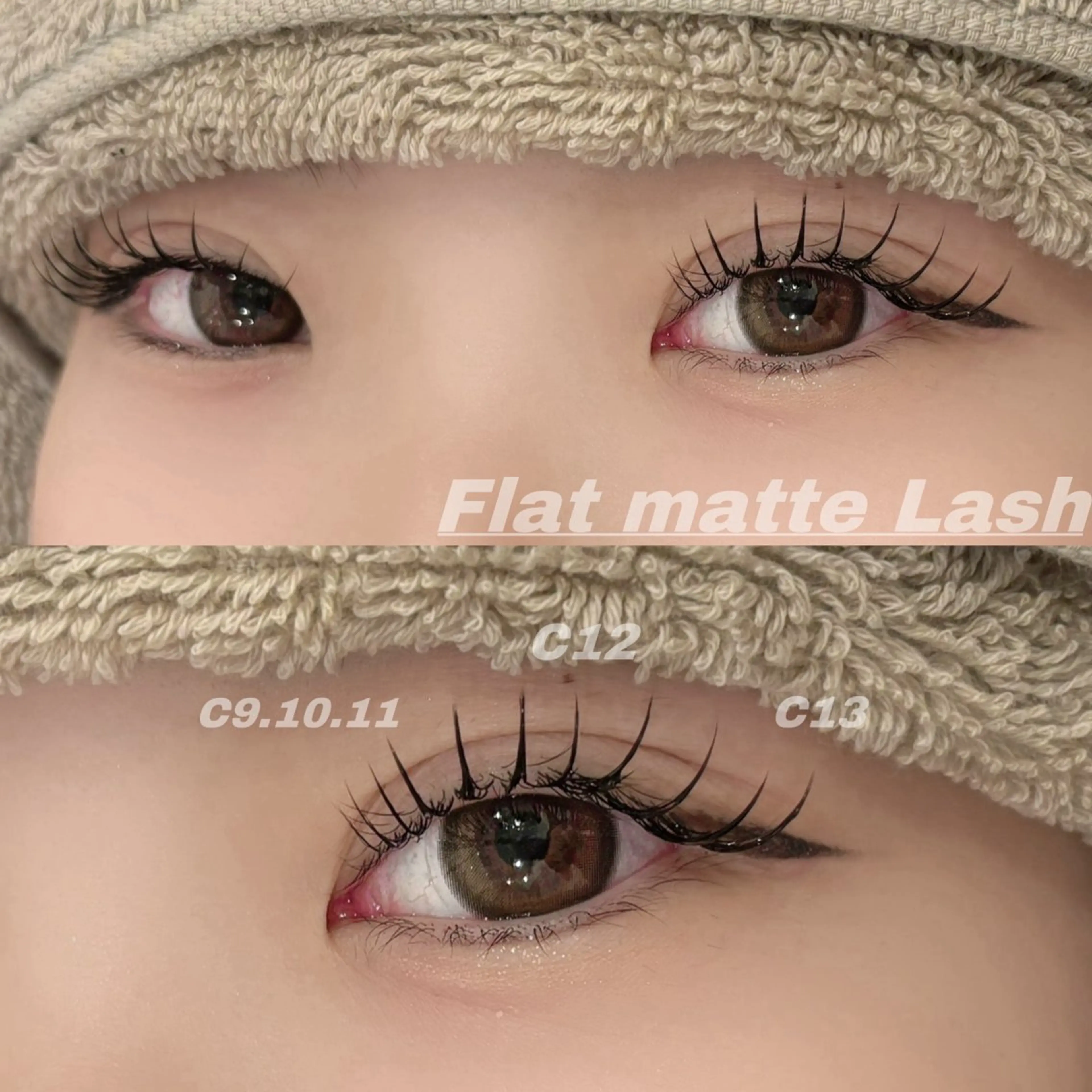 マツエク・マツパ 束感まつ毛 Cカール フラットラッシュ 目尻長め マツエク Eye ELSA lash栄店 長沼の眉毛・アイブロウイメージ