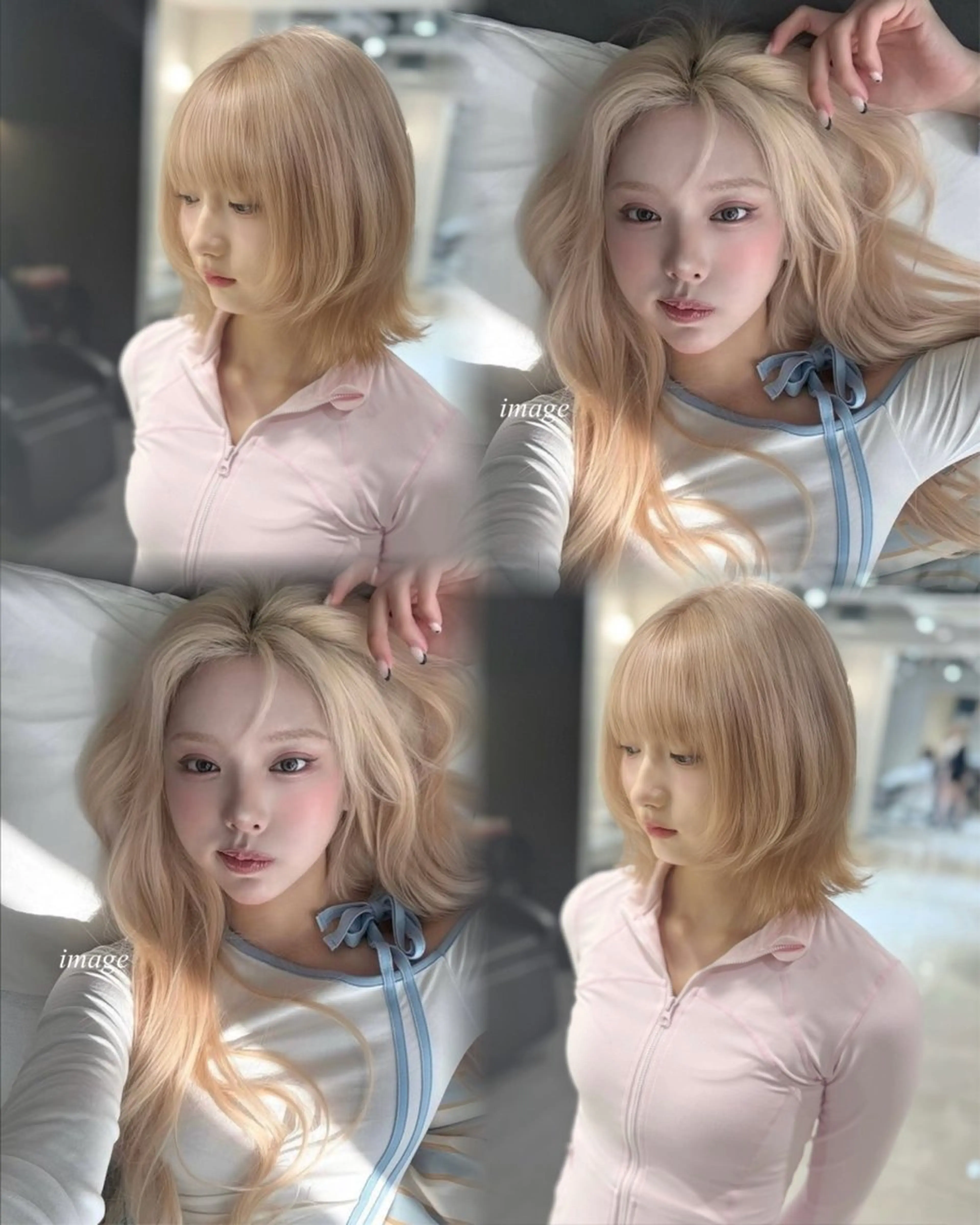 ミディアム カラー ヘアカラー レイヤーカット×韓国 Ryotaroのヘアスタイル