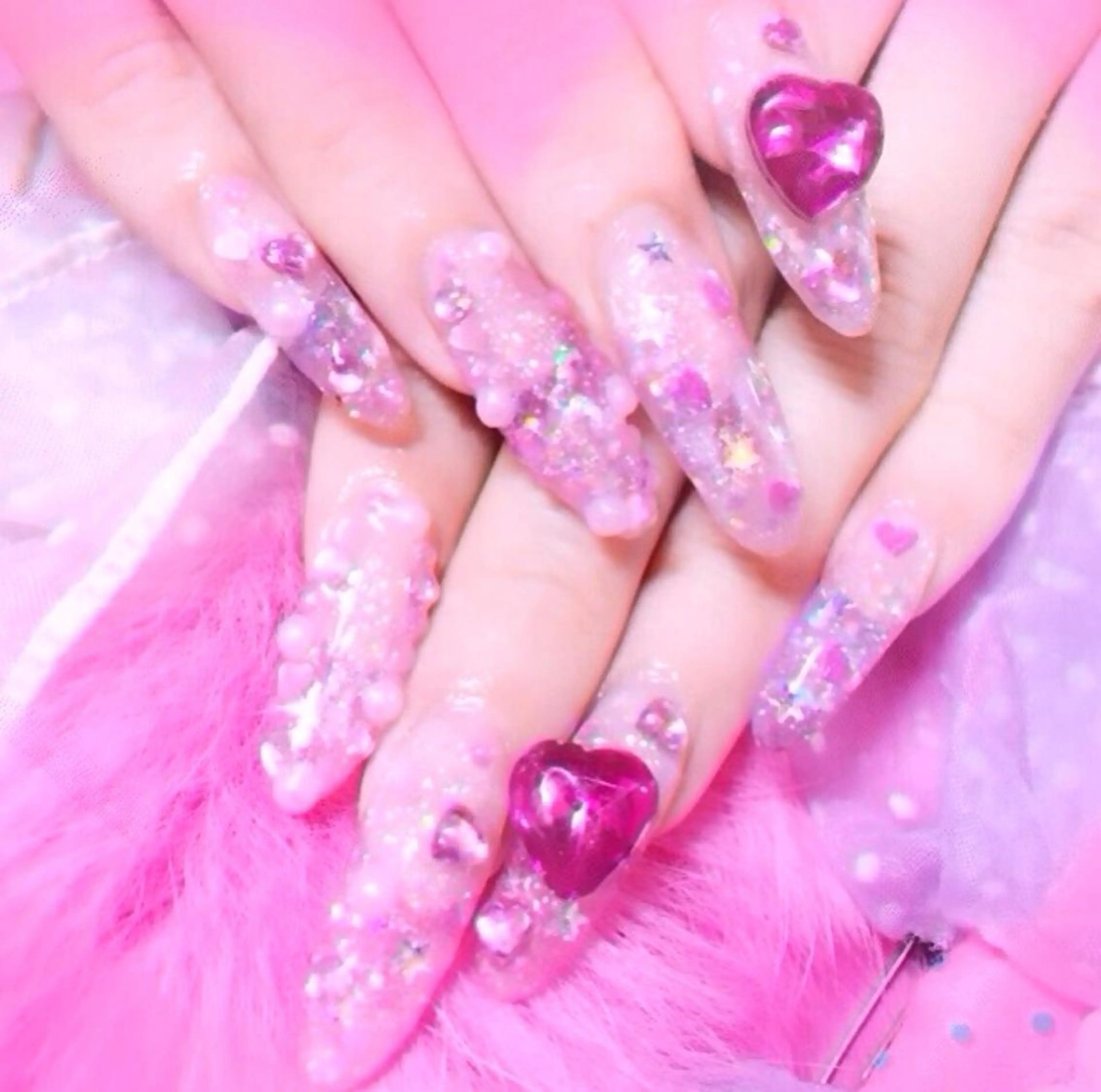 ネイル キラキラネイル スカルプネイル Melodynail所属・Melody nailのネイルデザイン