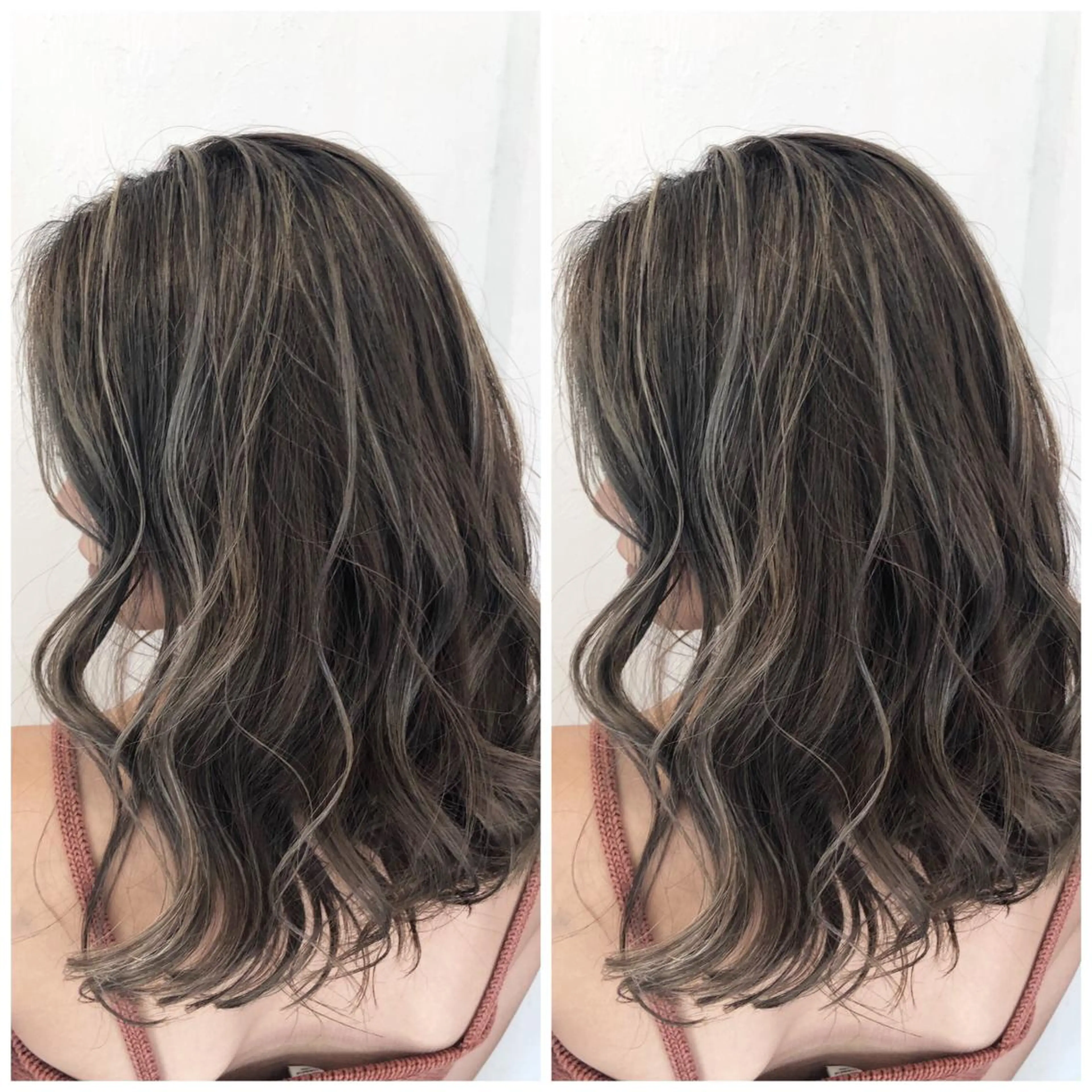 セミロング ハイライト ヘアカラー トリートメント バレイヤージュカラー 特化美容師✨星皓太のヘアスタイル