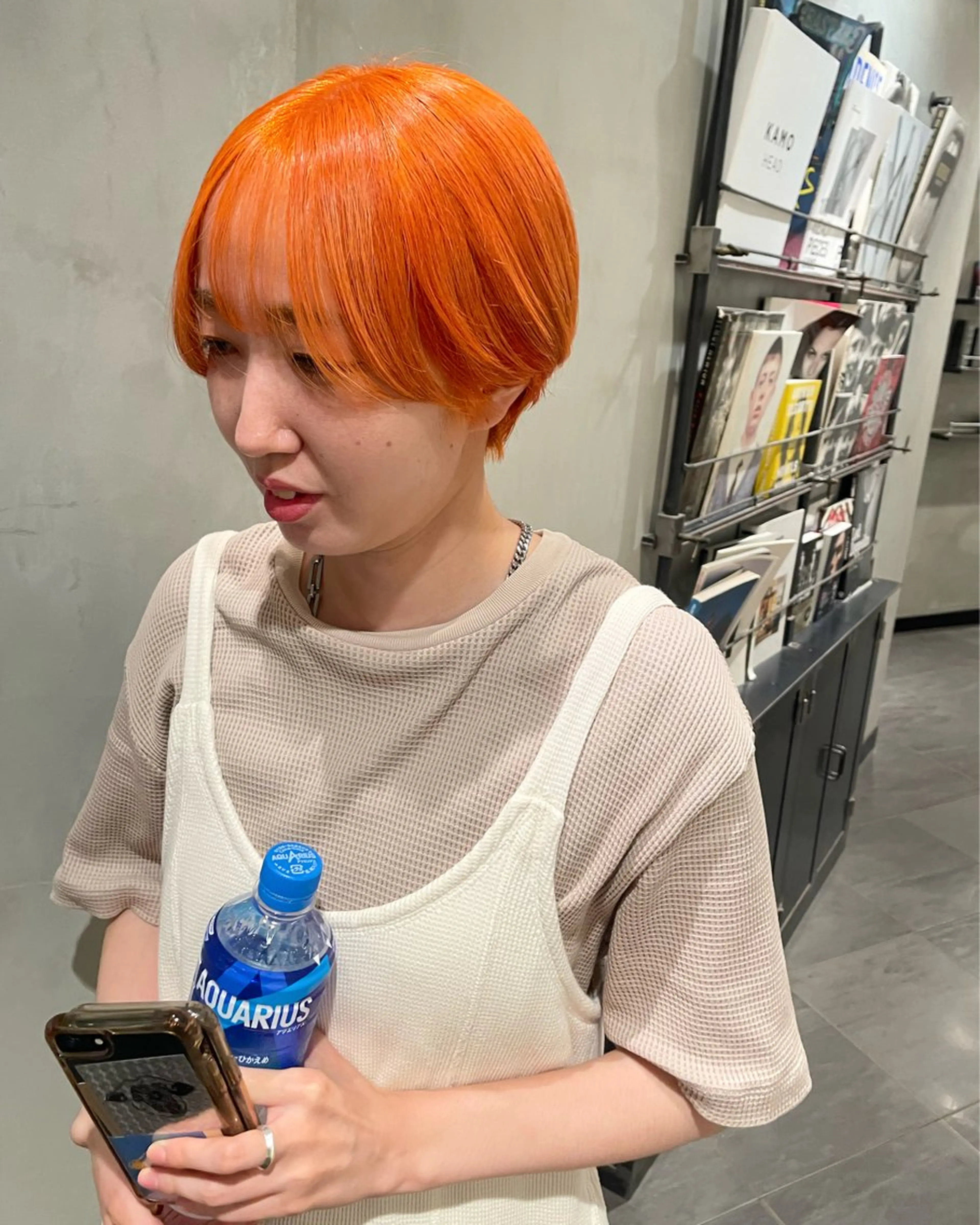 ショート カラー ヘアカラー 優 作のヘアスタイル