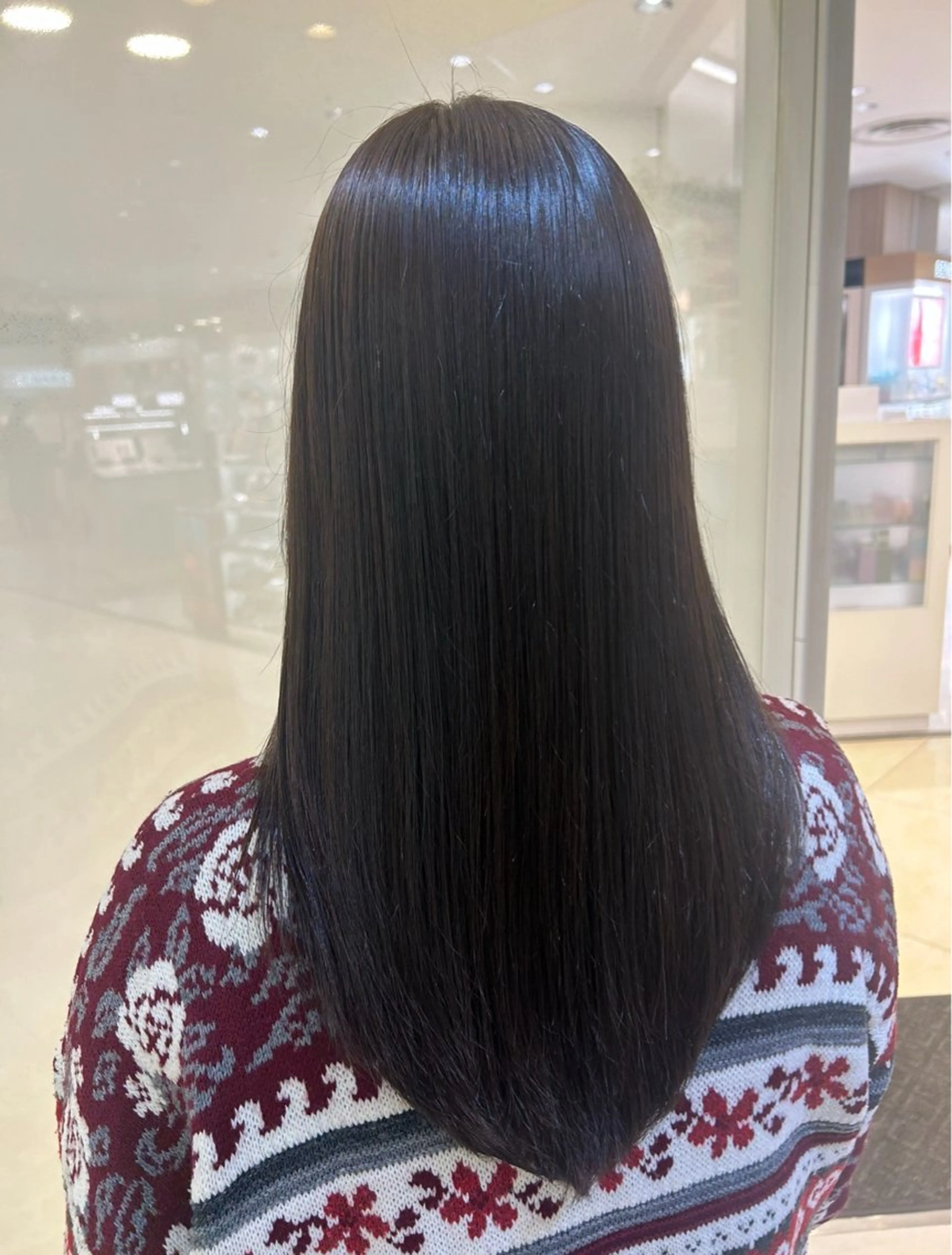 セミロング パーマ カット 縮毛矯正 トリートメント 艶質改善/縮毛矯正 ササキナツミのヘアスタイル