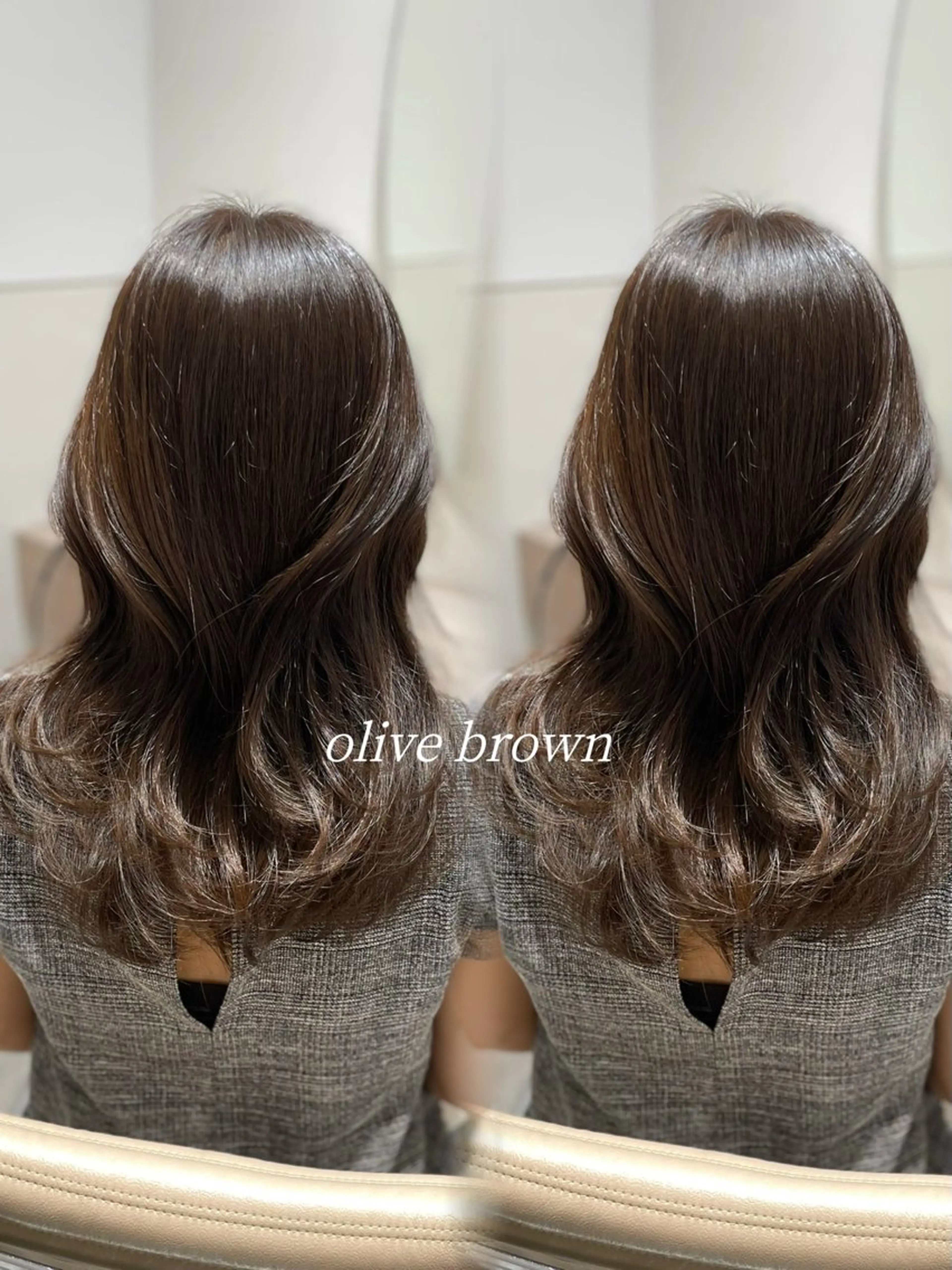 セミロング カラー カット ヘアカラー トリートメント ヘッドスパ ヘアセット nana【艶髪】/ 顔まわり/縮毛矯正のヘアスタイル