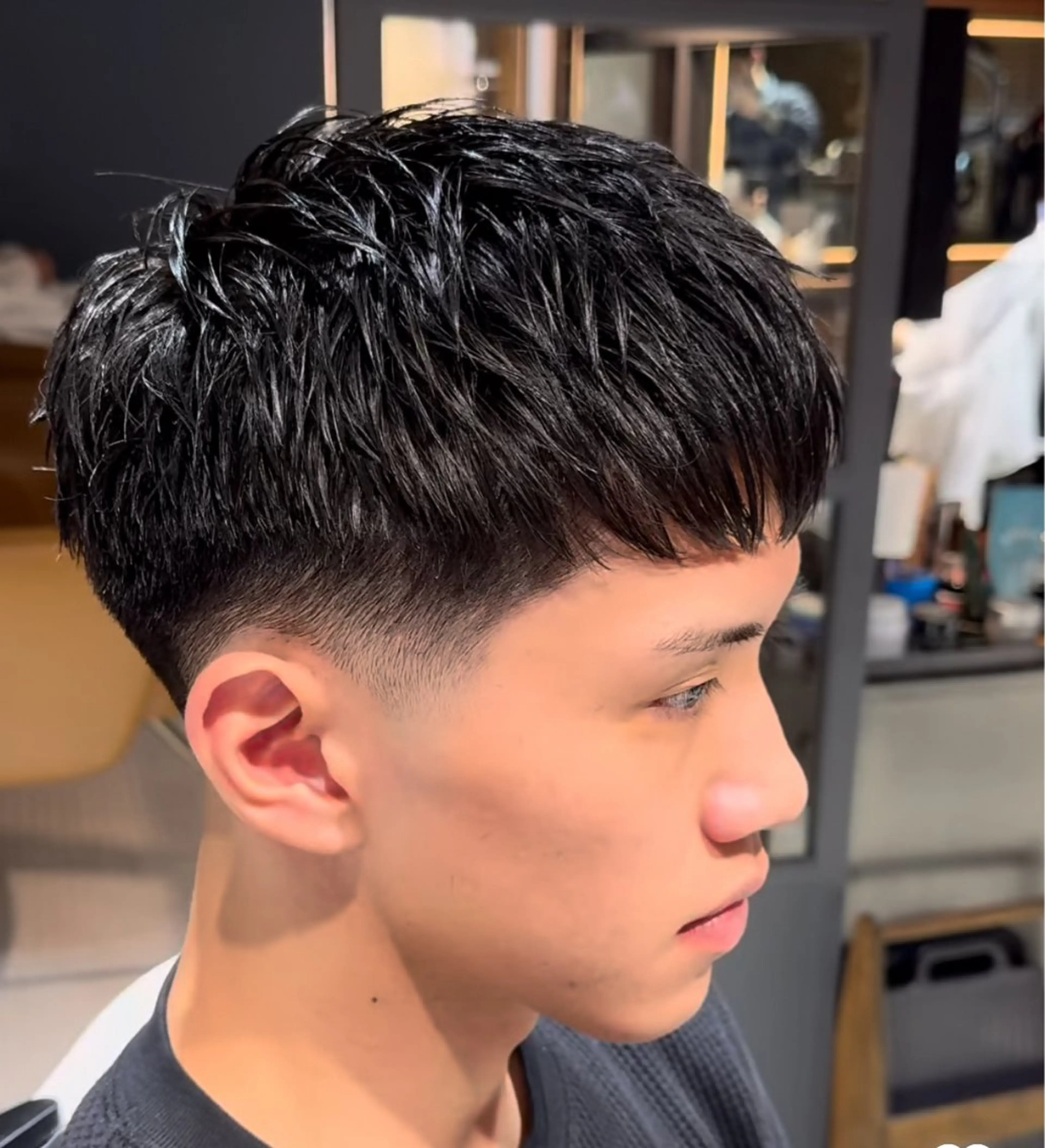 【無料モデル】🔥ツーブロショート（シャンプー込み）+襟の生毛剃り🔥の写真