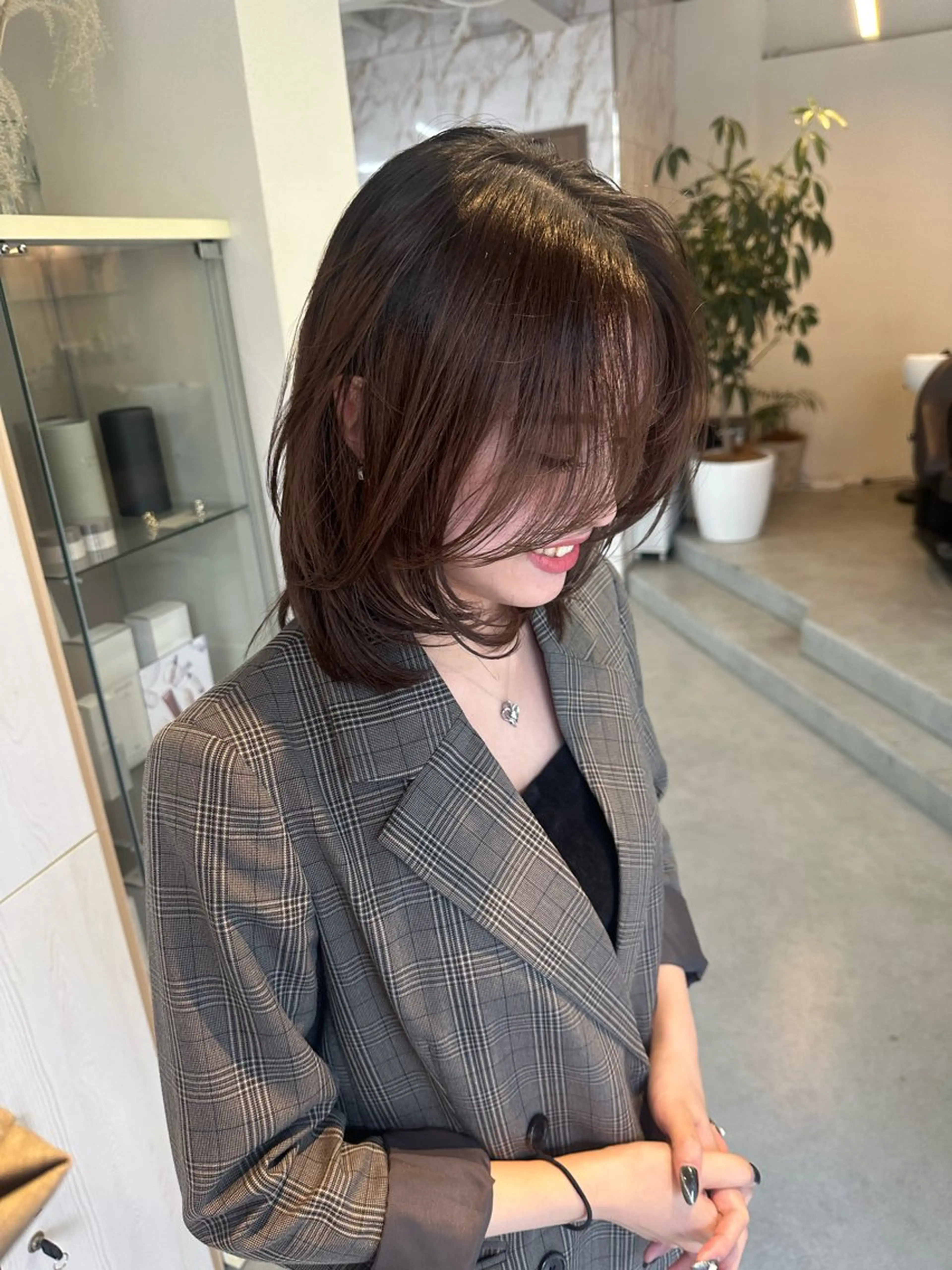 ミディアム カラー カット ヘアカラー トリートメント Masena所属・Director 🌈中川慎之介のヘアスタイル
