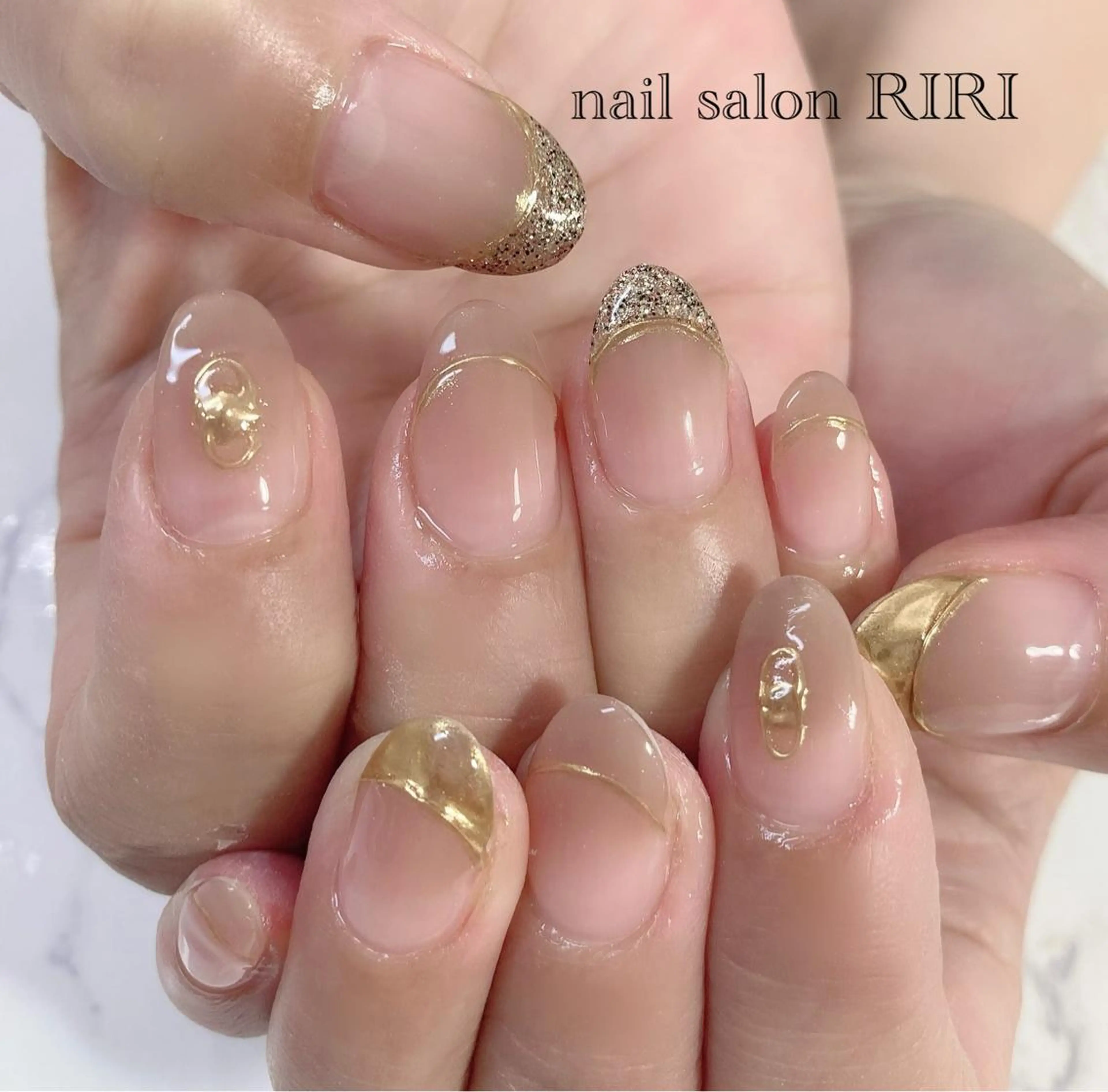 ネイル フレンチネイル ミラーネイル private  nail  salon RIRI所属・RIRI リリのネイルデザイン