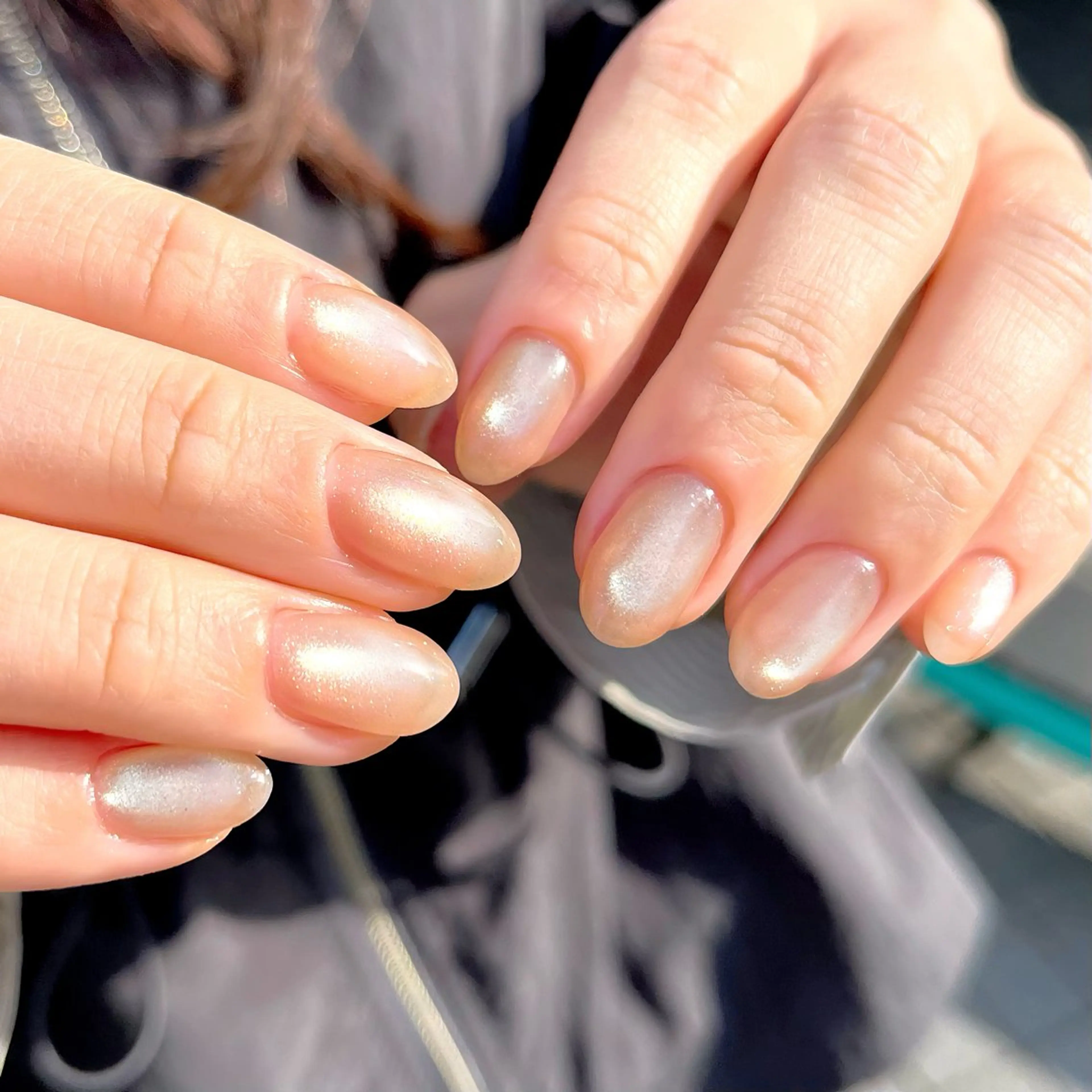 ネイル 韓国ネイル マグネットネイル オフィスネイル 春ネイル ワンホンネイル ハンドネイル ハンドケア 🫧OPELIA NAIL渋谷🫧のネイルデザイン