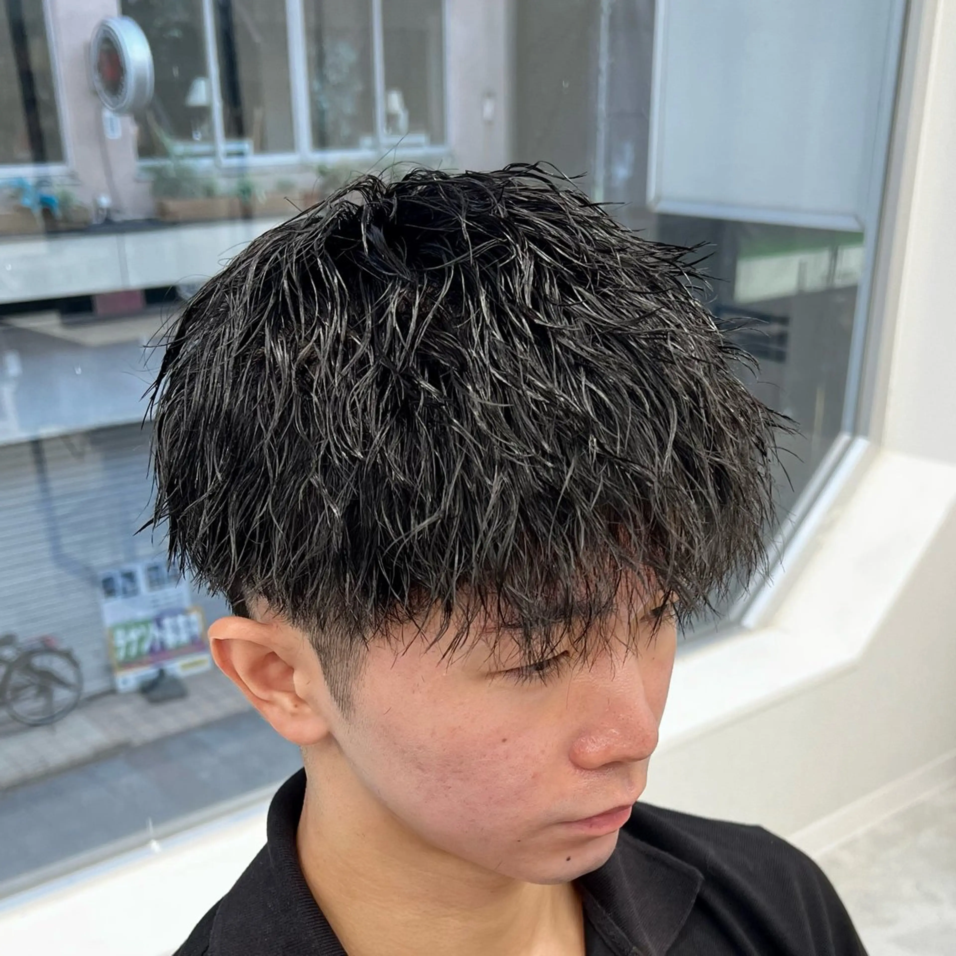 ショート パーマ メンズ カット パーマ メンズカット/波巻き TAKUMAのヘアスタイル
