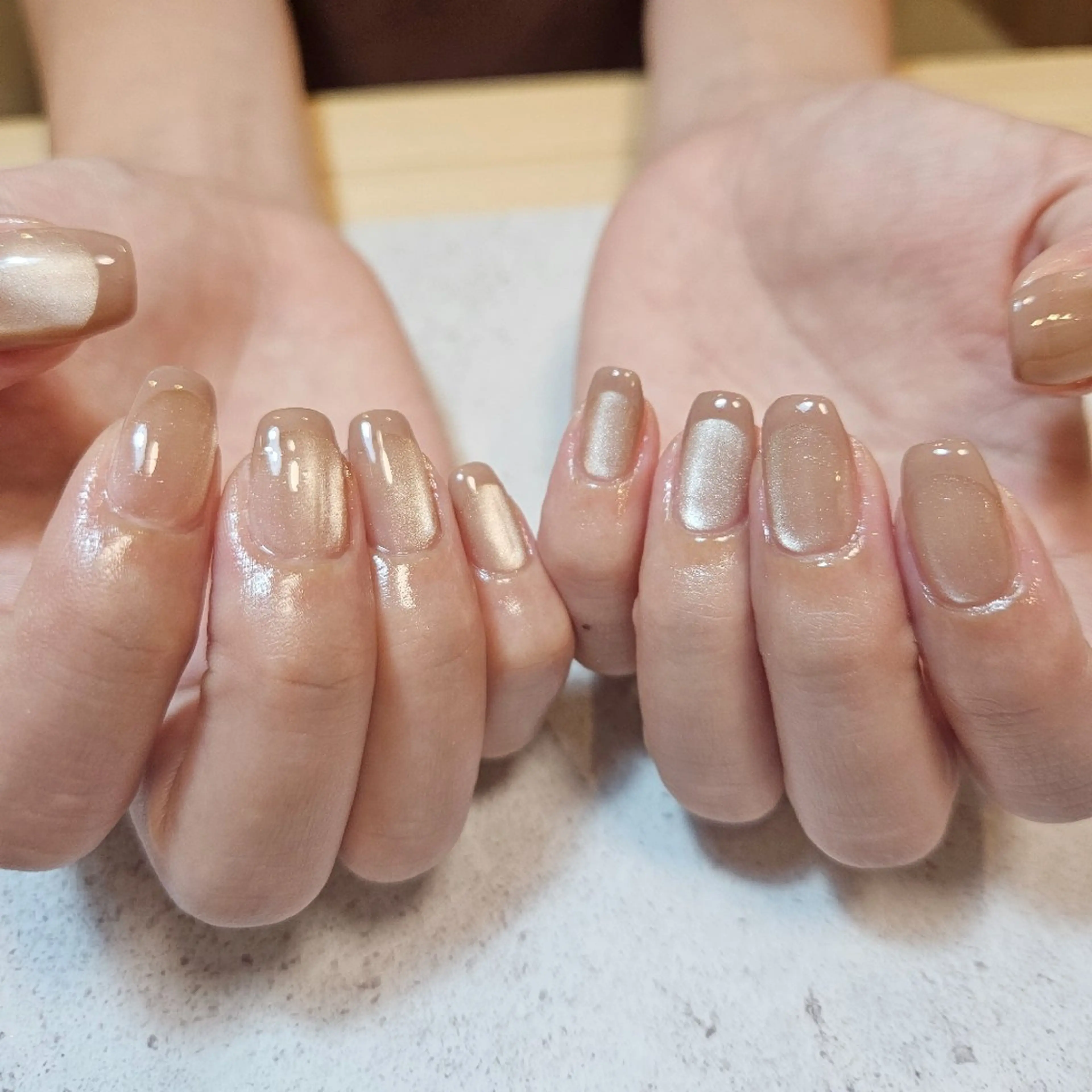 ネイル フレンチネイル マグネットネイル シンプルネイル ハンドネイル Nailsalon manoのネイルデザイン