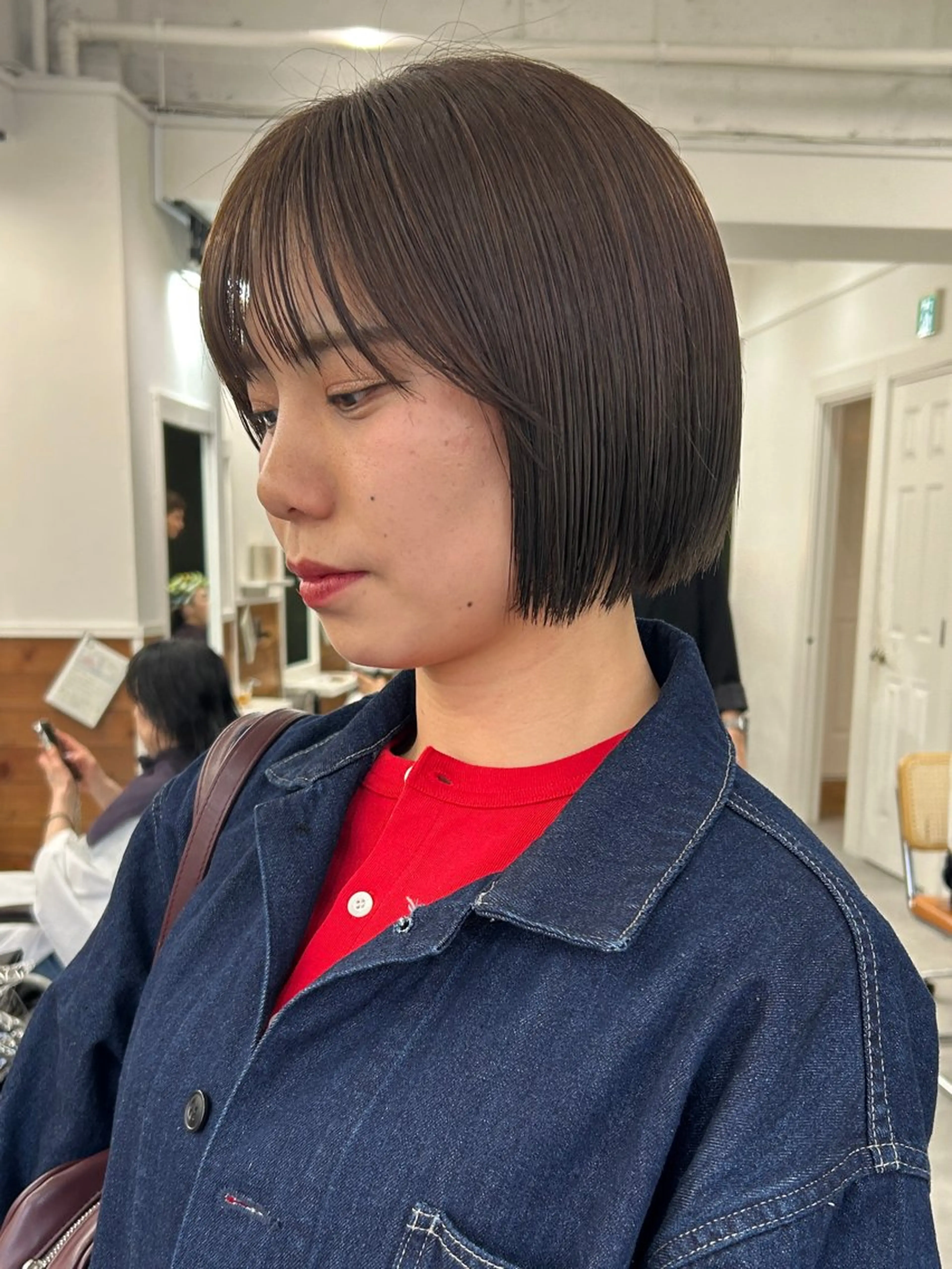 ミディアム カラー カット ヘアカラー トリートメント ボブ/透明感カラー /サナ🌼のヘアスタイル