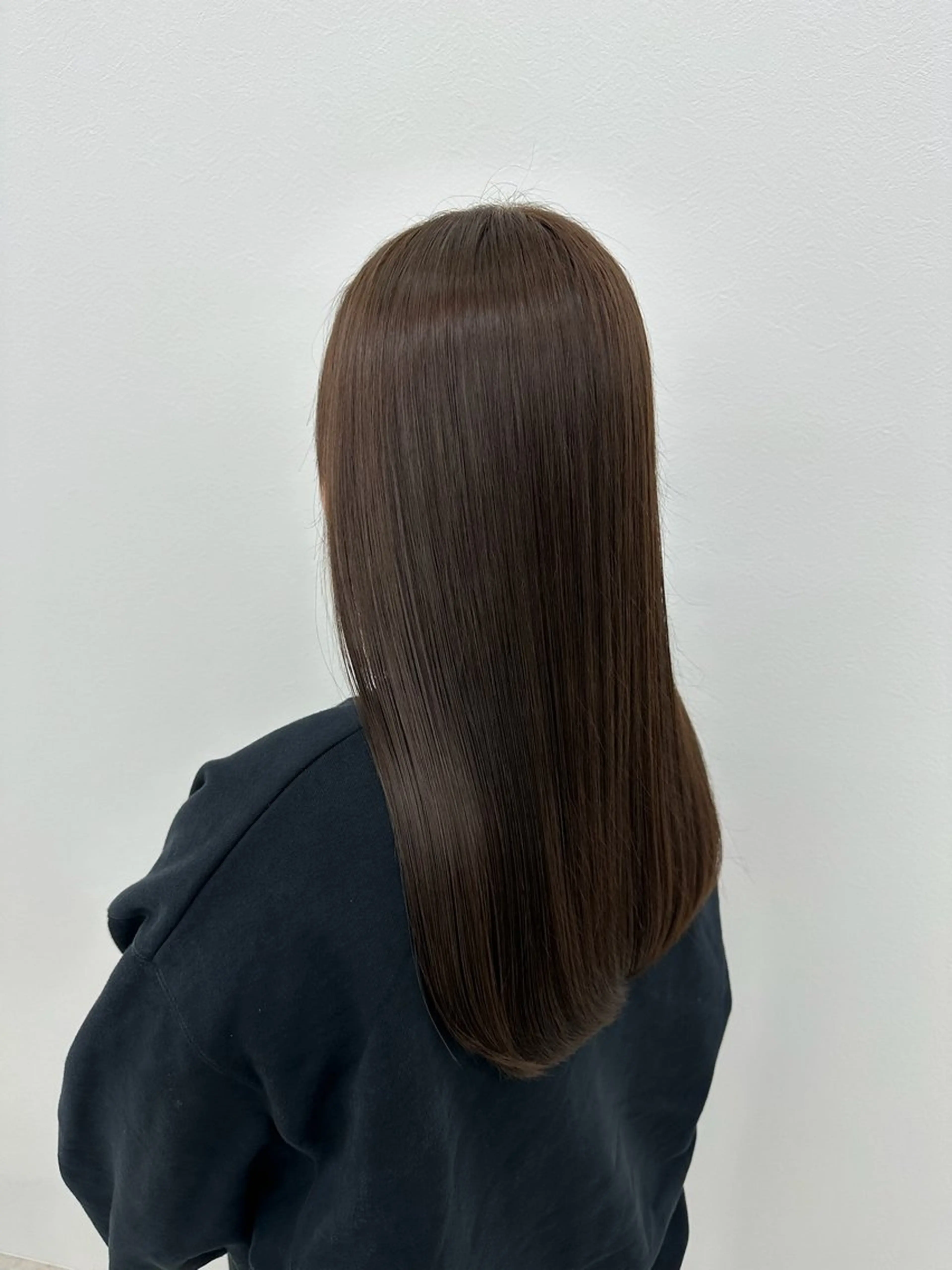 セミロング カラー ブリーチ ブラウンカラー 透明感カラー ブリーチなしカラー ヘアカラー トリートメント 田辺 愛莉のヘアスタイル