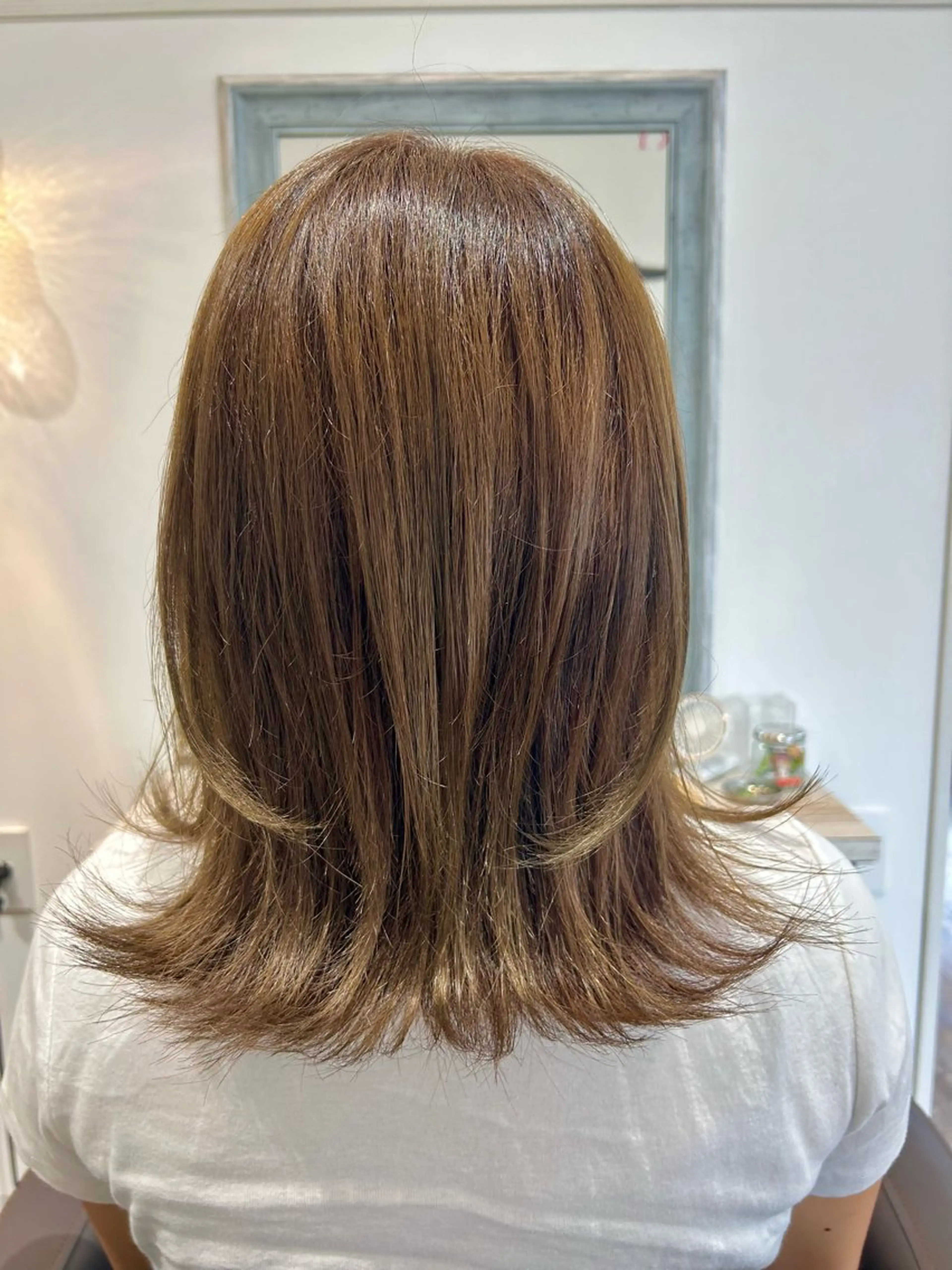 ミディアム ボブレイヤー ボブ レイヤーカット カット ヘアカラー Hairsalon&Eyelash STORY富木島店所属・高木 瑶子のヘアスタイル