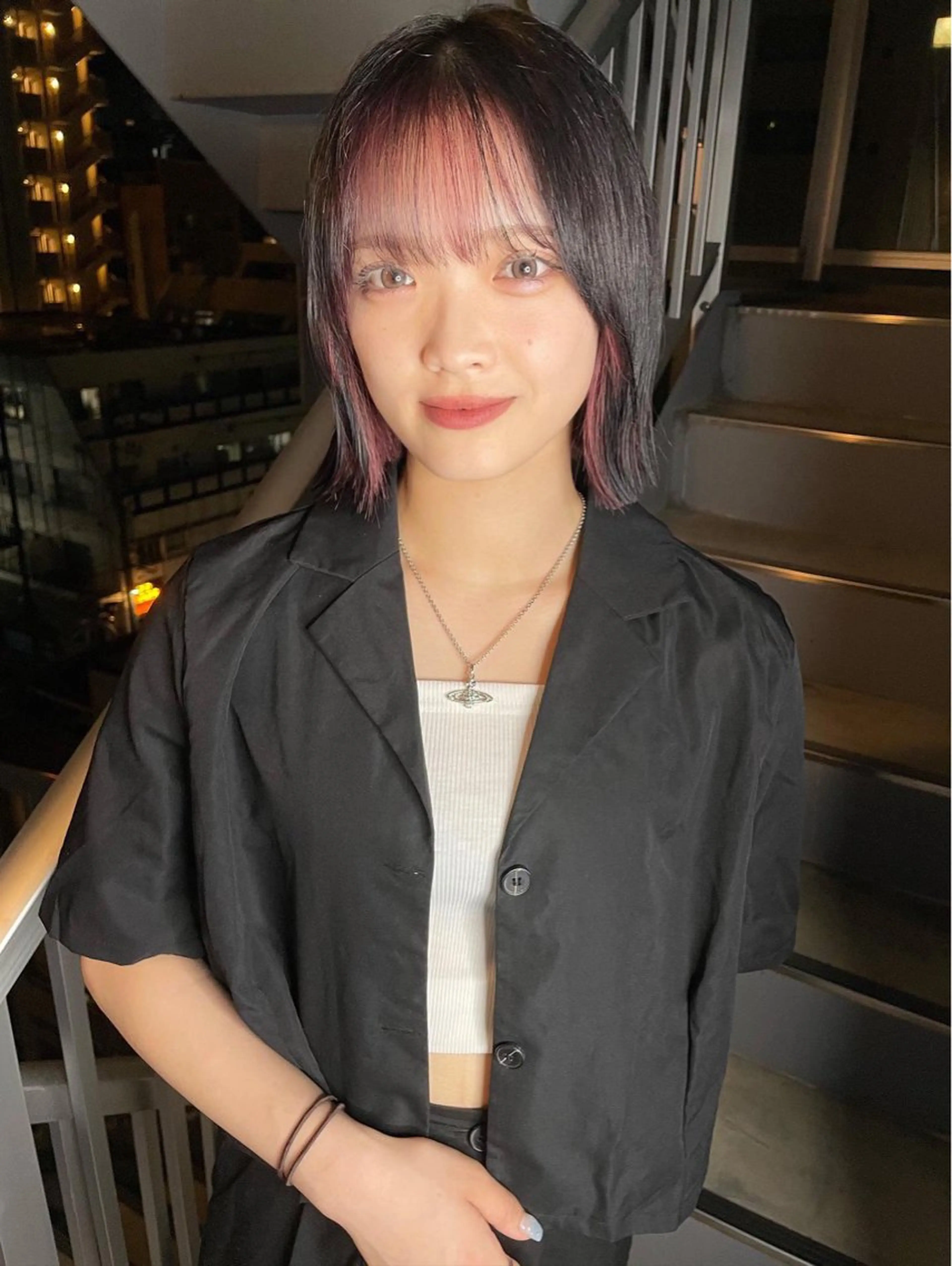 ミディアム Yuuka/ w colorのヘアスタイル