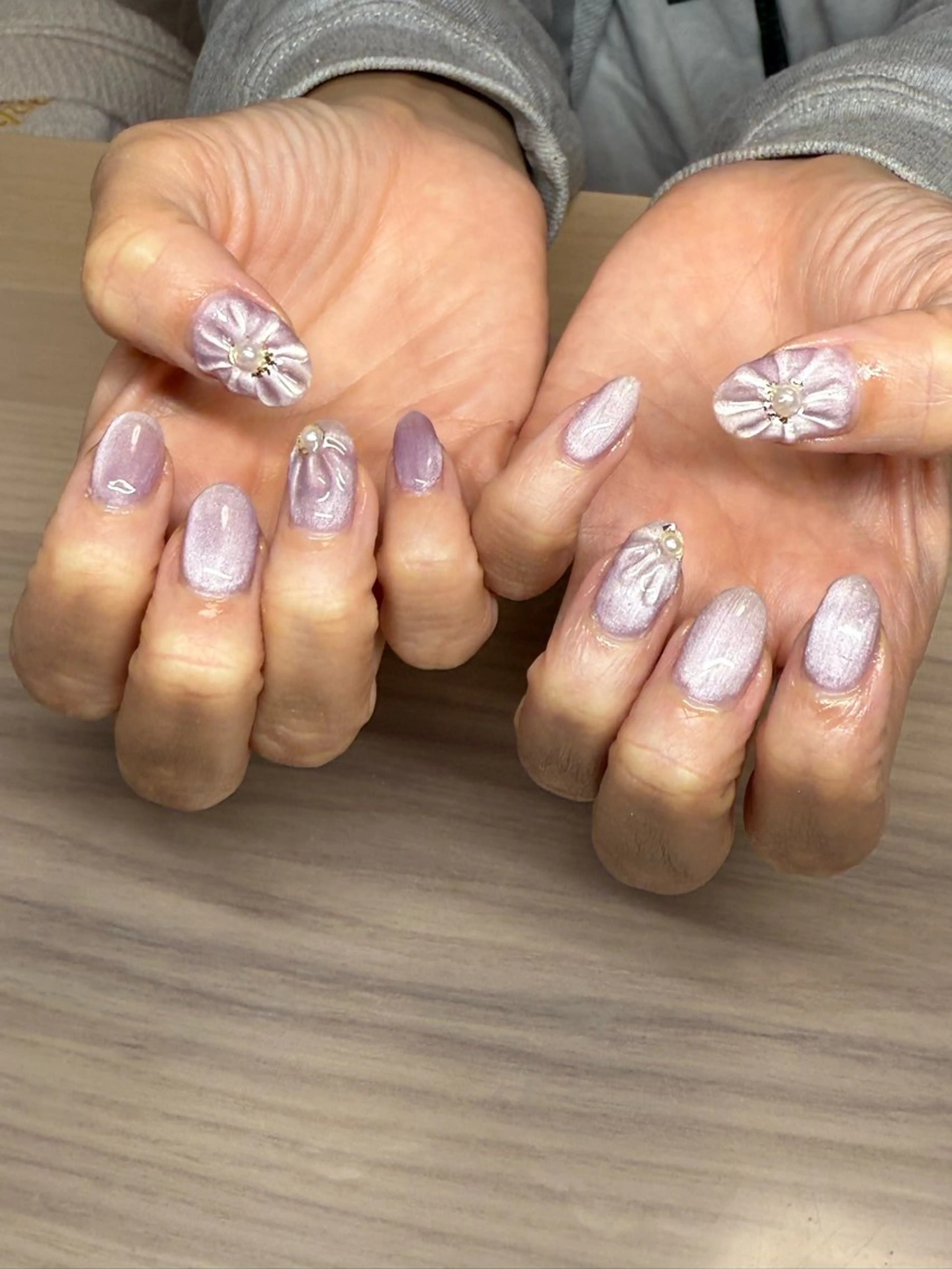 ネイル フラワーネイル ぷっくりネイル ハンドネイル デ・アイム「nail salon MIMIPARUN」所属・ナリス化粧品 MIMIPARUNのネイルデザイン