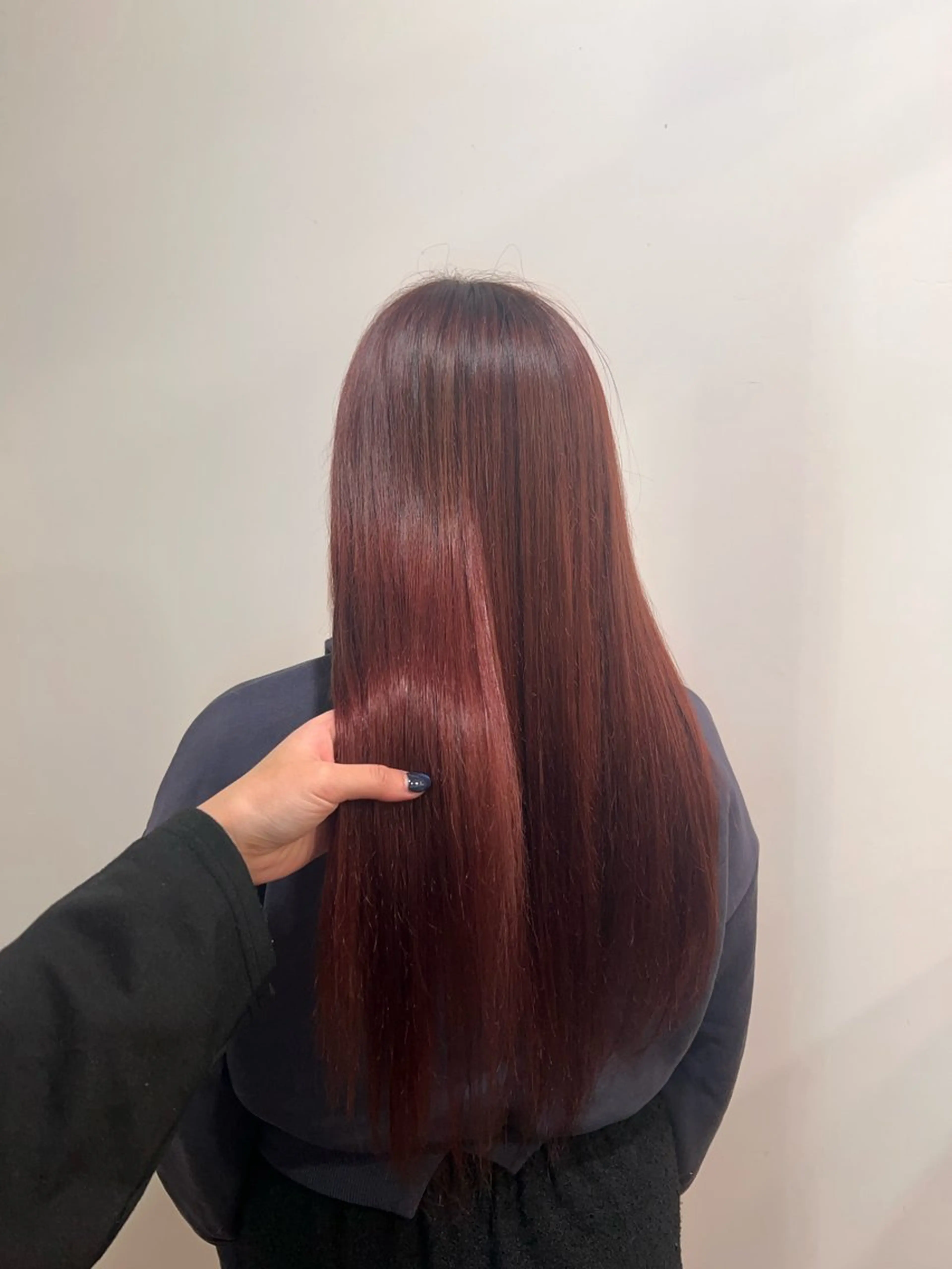 ロング カラー ボルドーカラー ヘアカラー きむら なみかのヘアスタイル
