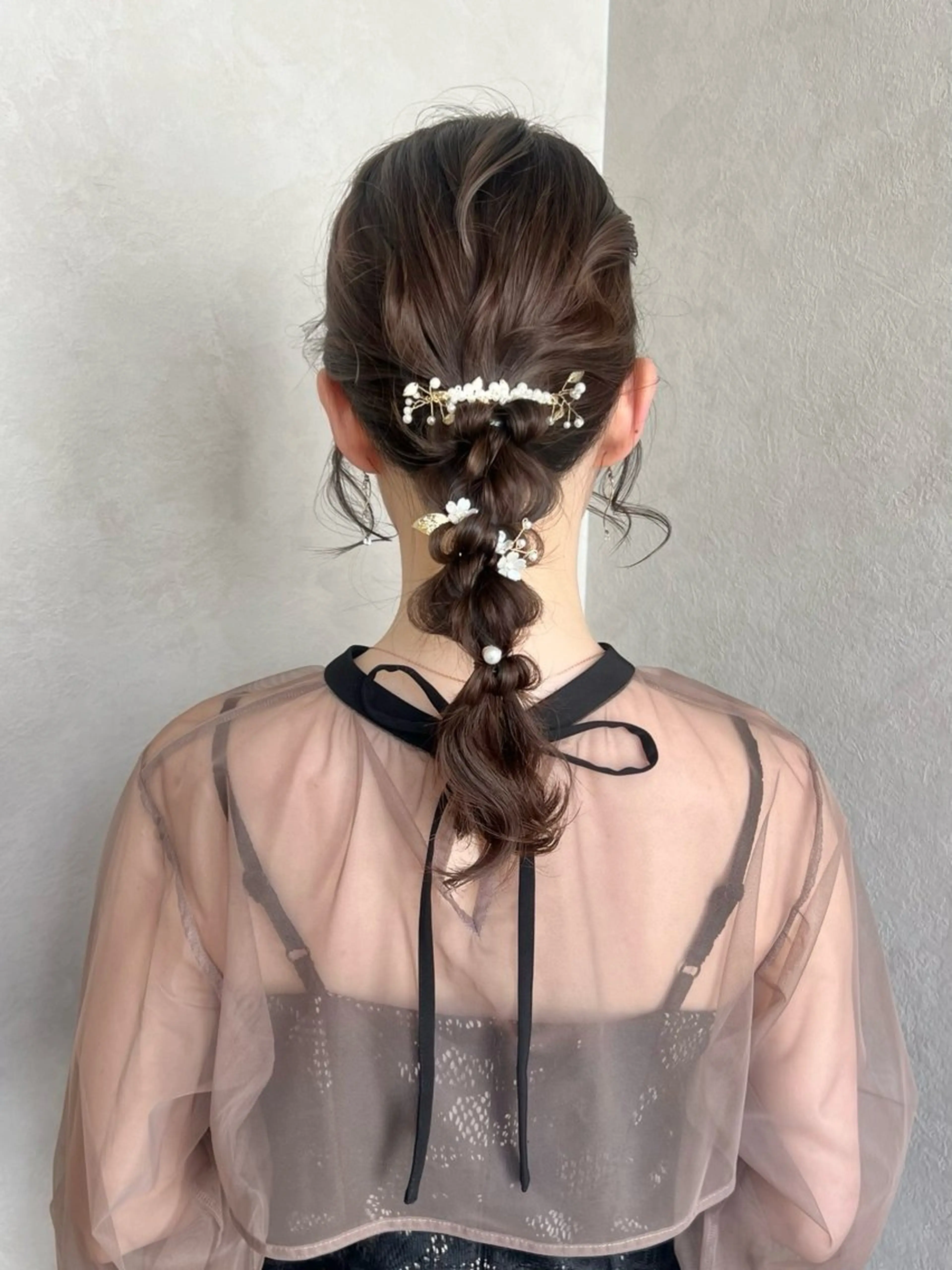 セミロング ヘアセット 濱野 梨奈のヘアスタイル